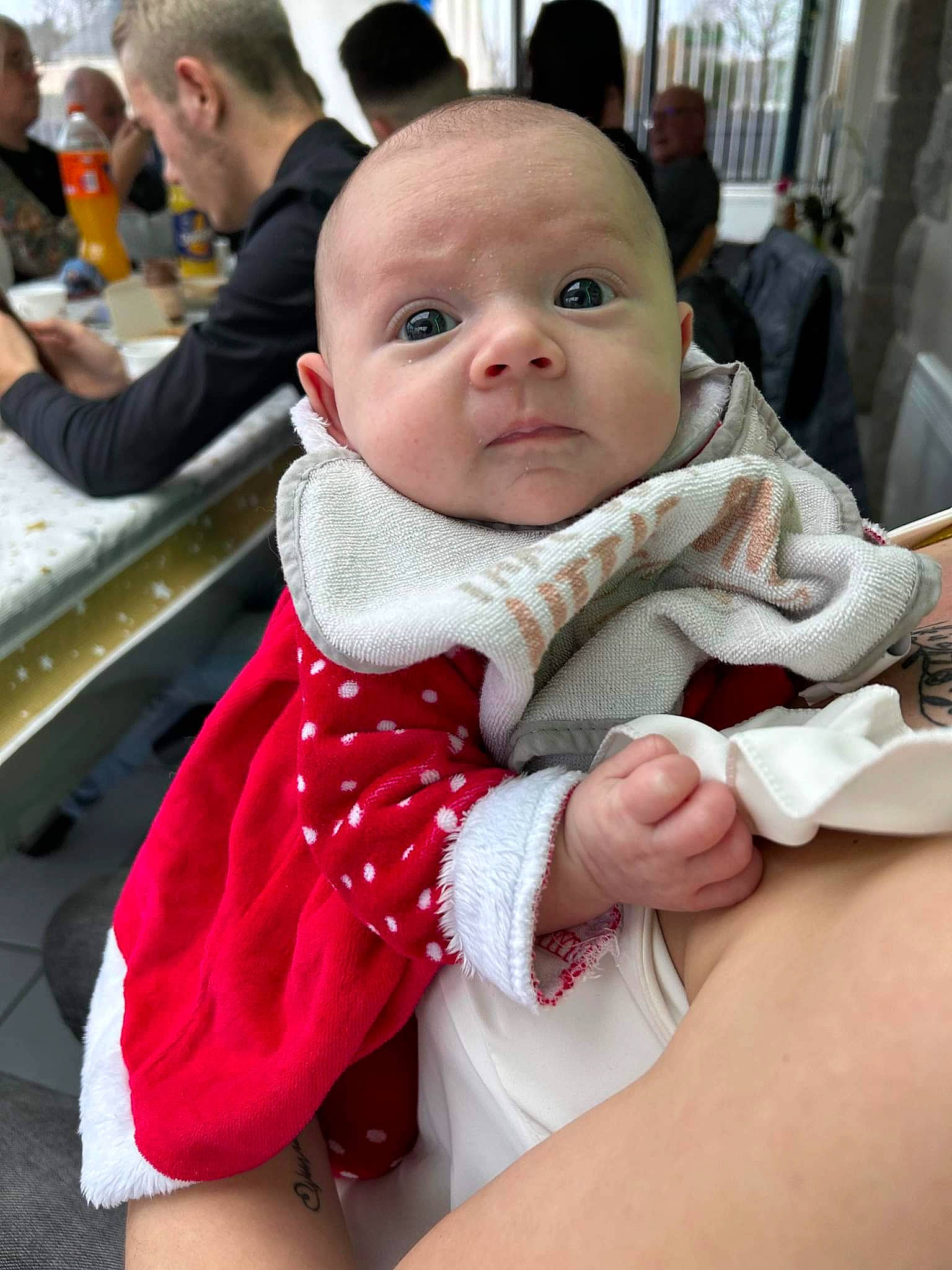 Arya a rejoint le concours — aidez-le/la à gagner de superbes lots ! baby, baby_products, baby_toddler_clothing, cheek, child, comfort, event, face, fun, fur, happy, head, person, sitting, toddler, tradition, vacation, winter