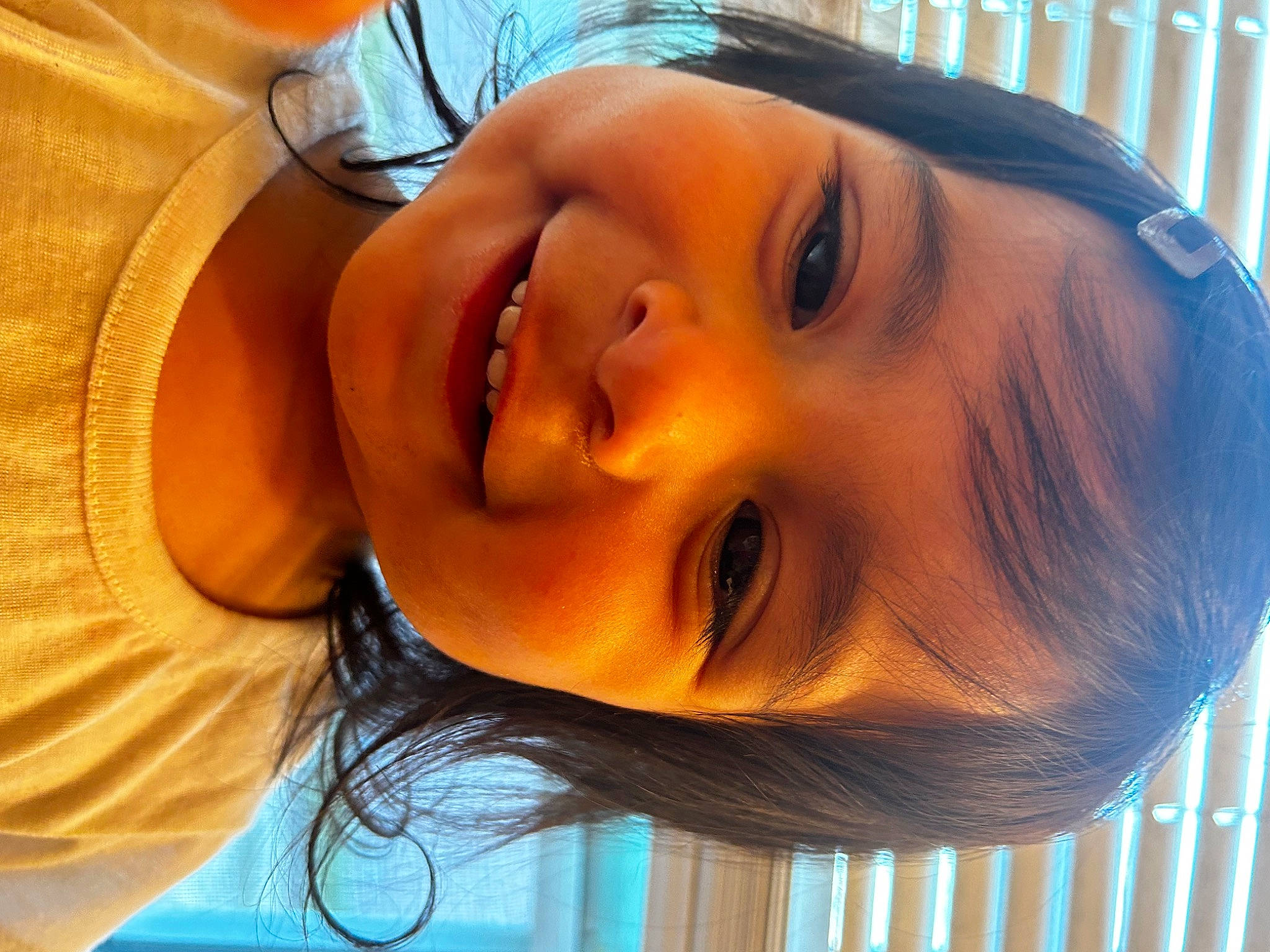 Destiny is registered to the contest to win money with this photo: black_hair, cheek, chin, close_up, ear, eye, eyebrow, eyelash, forehead, fun, happy, iris, jaw, joy, lip, mammal, mouth, neck, nose, person