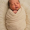 newborn, baby, sleeping, wrapped, blanket, knit, cozy, soft, cream, beige, infant, cute, peaceful, portrait, cocooned, child, resting, fuzzy, warm, toddler