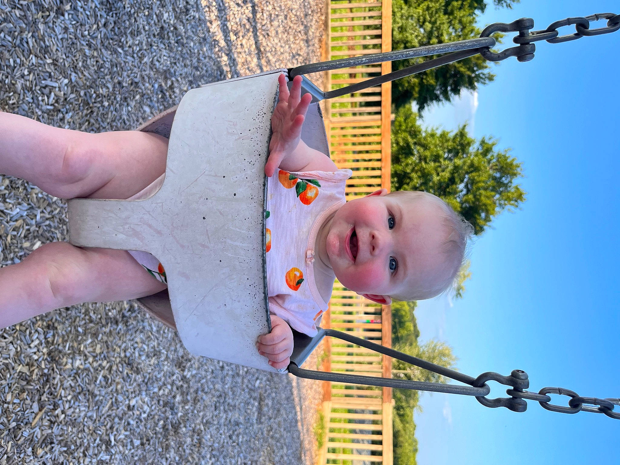 Nora joined the competition — help win amazing prizes! baby, child, fun, grass, happy, hat, head, house, human_leg, joy, leisure, people_in_nature, person, photography, recreation, sky, smile, snapshot, thigh, toddler