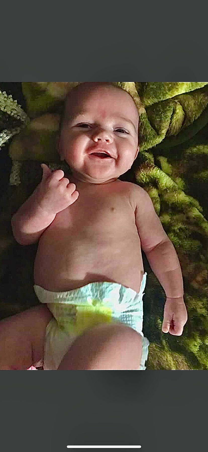 Jessie joined the competition — help win amazing prizes! abdomen, arm, baby, baby_making_funny_faces, child, diaper, facial_expression, laugh, mouth, muscle, person, smile, stomach, toddler