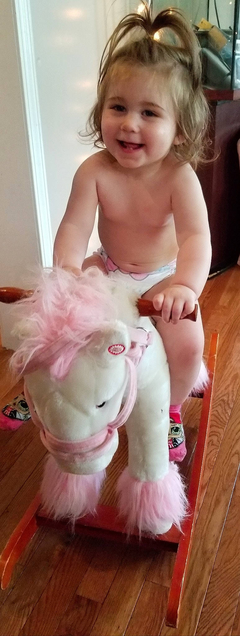 Kyleena joined the competition — help win amazing prizes! baby, cheek, chest, child, costume, ear, fictional_character, fur, joy, person, pink, skin, smile, thumb, toddler, toy