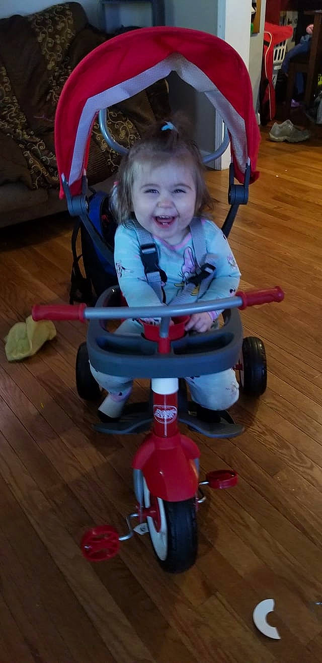 Kyleena joined the competition — help win amazing prizes! baby_carriage, child, joy, person, play, product, riding_toy, toddler, tricycle, vehicle