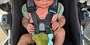 Elli joined the competition — help win amazing prizes! baby, black_stroller, casual, child, cute, dinosaur, foot, green_toy, hand, infant, outdoor, pink_clothing, reflection, seatbelt, shade, stroller, summer, sunglasses, sunlight, toy