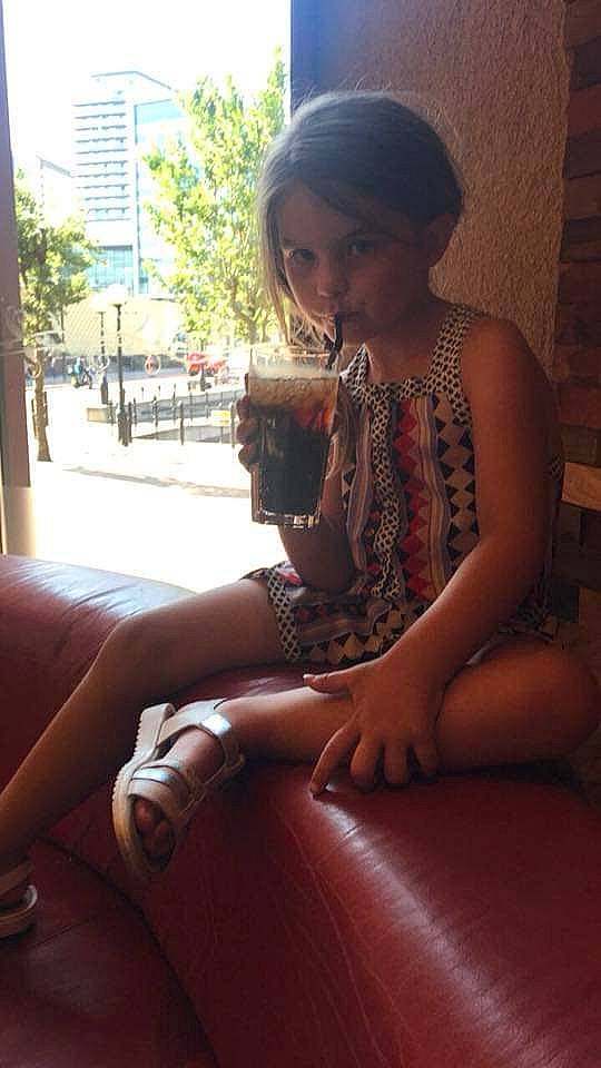 Gracie joined the competition — help win amazing prizes! black_hair, comfort, cool, eyewear, finger, hand, human_leg, joint, knee, leg, leisure, long_hair, neck, person, shoulder, sitting, thigh, tree, trunk, waist