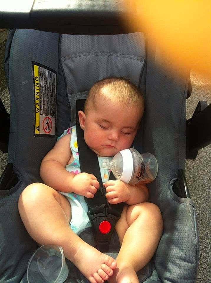 Gracie joined the competition — help win amazing prizes! arm, auto_part, baby, baby_carriage, baby_in_car_seat, baby_products, car_seat, carmine, comfort, elbow, finger, human_leg, knee, lap, leg, nail, person, seat_belt, sitting, thigh