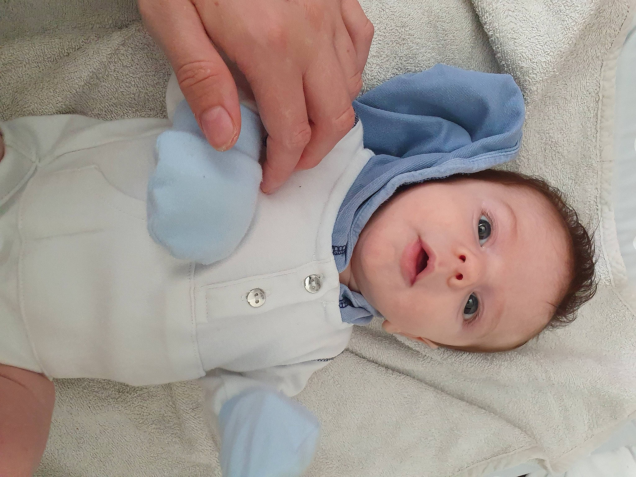 Elijah joined the competition — help win amazing prizes! baby, baby_sleeping, baby_toddler_clothing, cheek, child, collar, comfort, eye, facial_expression, finger, gesture, hand, health_care, mammal, nose, person, skin, sleeve, thumb, toddler