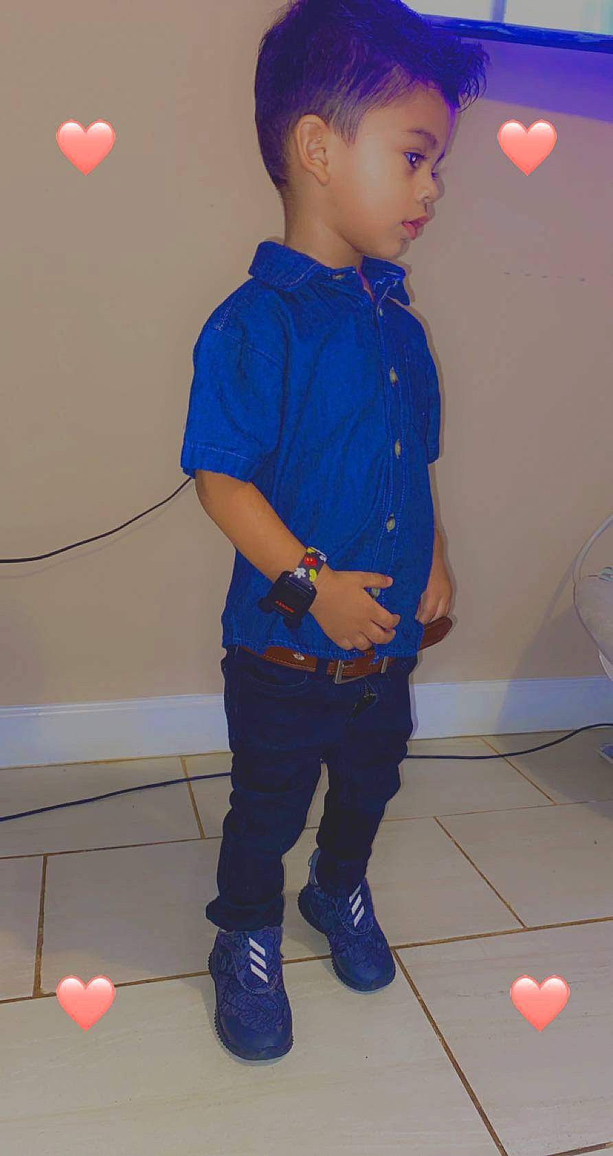 Iker joined the competition — help win amazing prizes! baby_toddler_clothing, balloon, belt, blue, button, cheek, clothing, cobalt_blue, collar, denim, elbow, electric_blue, party_supply, person, pocket, shirt, sphere, toy, watch