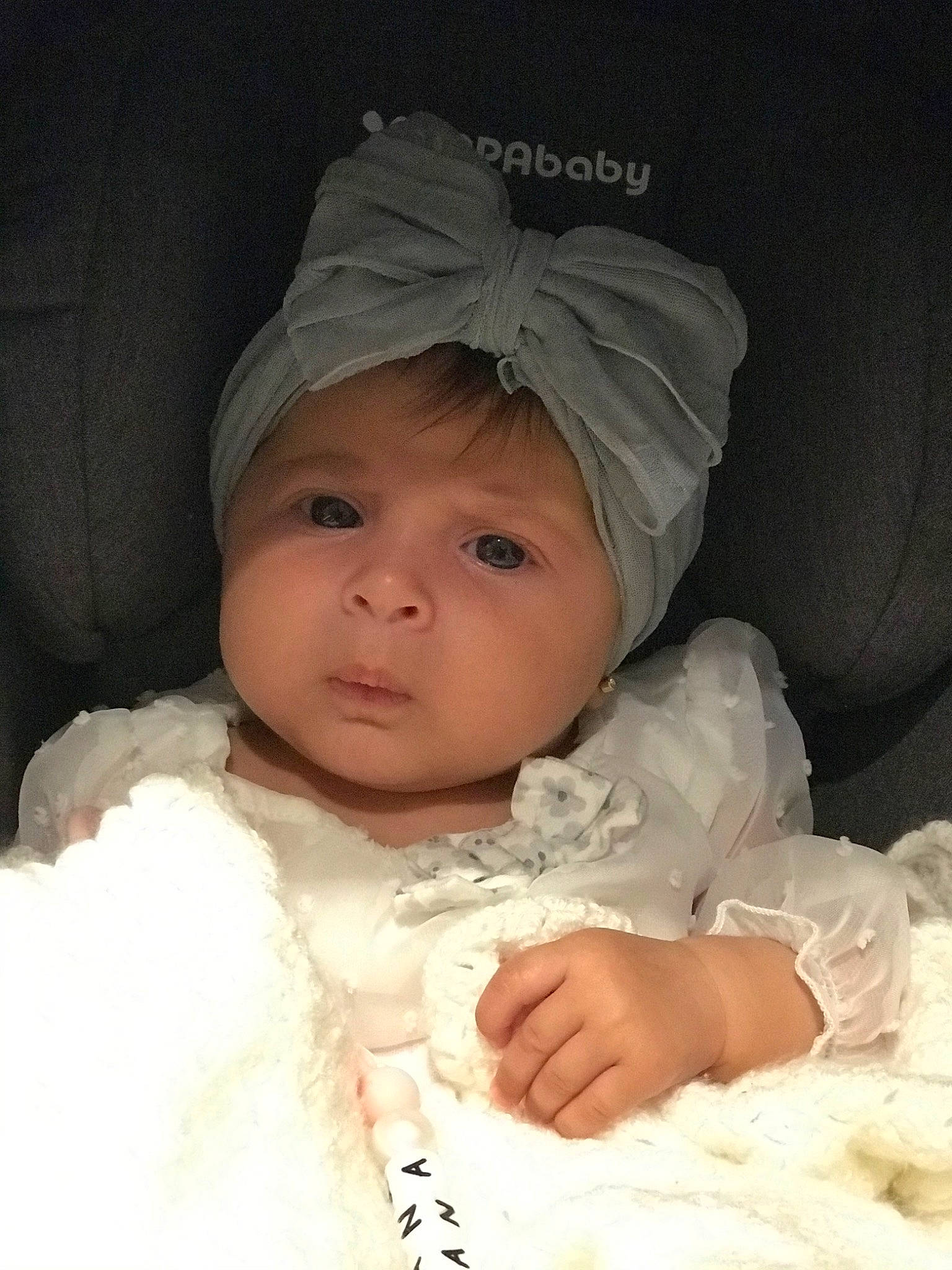 Aliana joined the competition — help win amazing prizes! baby, bonnet, cheek, child, eye, head, headgear, headwear, person, skin, smile, toddler