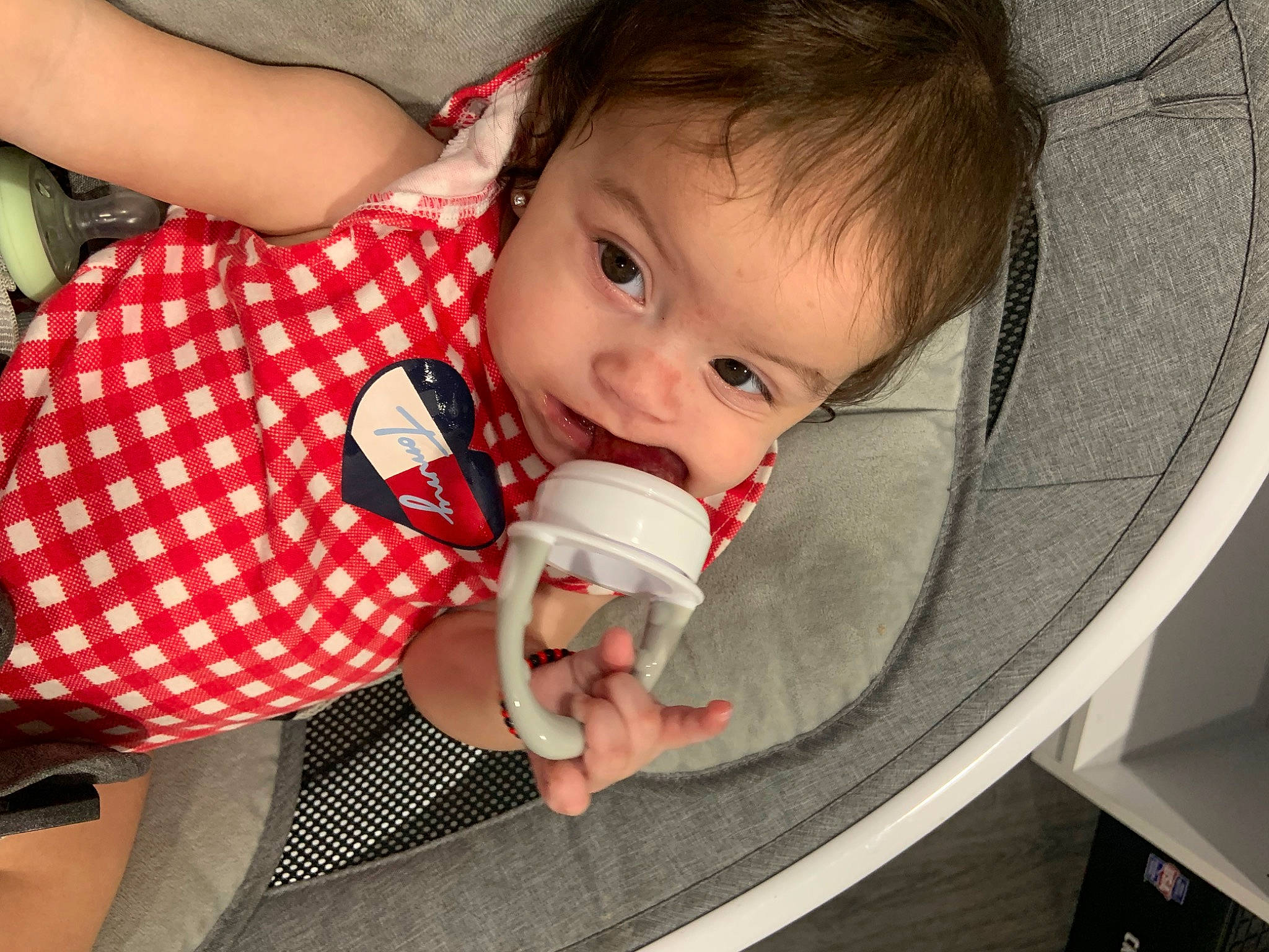 Azariah joined the competition — help win amazing prizes! baby, baby_carriage, baby_products, baby_toddler_clothing, car_seat, carmine, cheek, child, comfort, eyelash, facial_expression, finger, fun, iris, mouth, nail, person, sitting, skin, sleeve