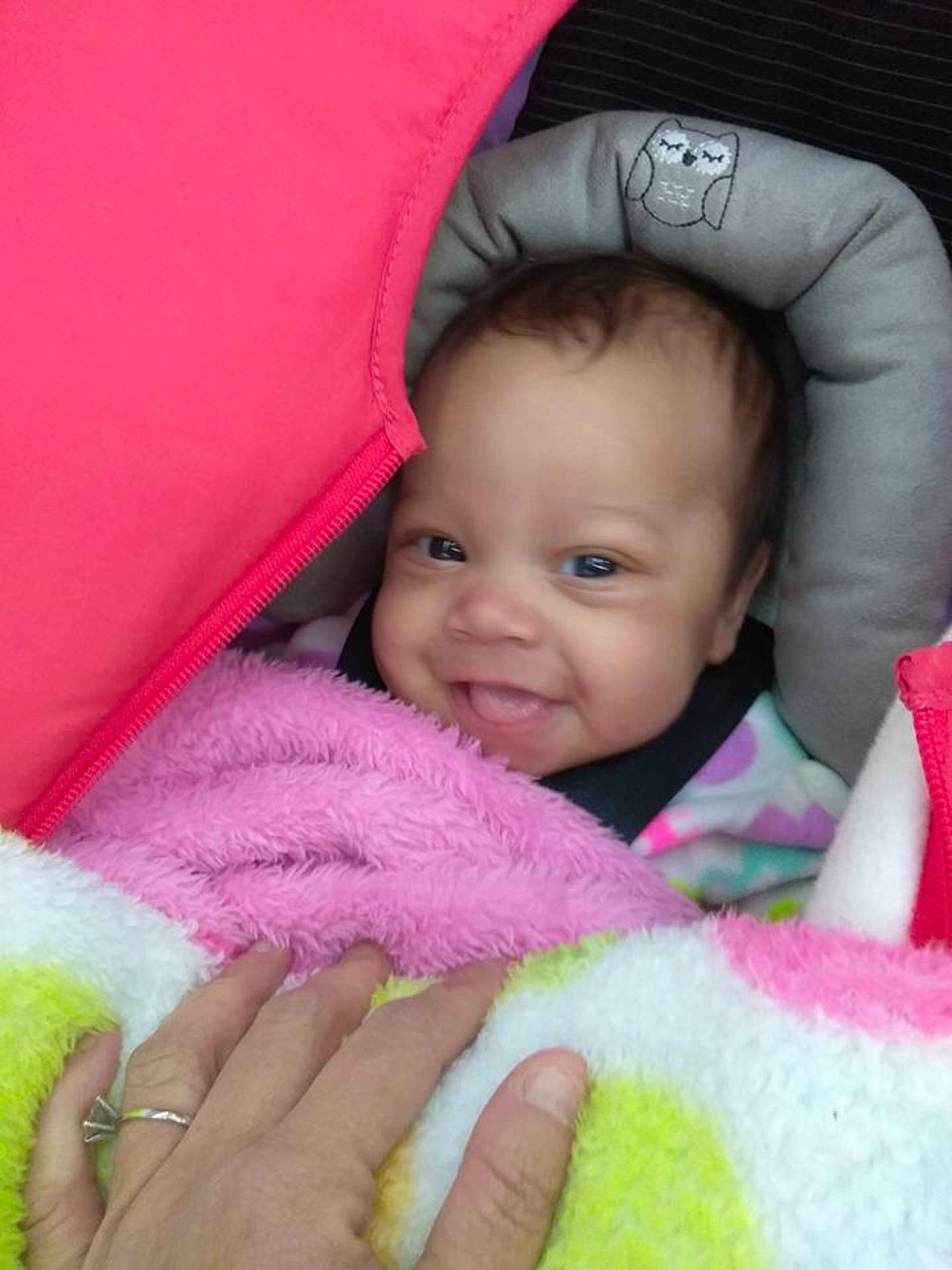 Aniya joined the competition — help win amazing prizes! cheek, child, ear, eye, face, finger, girl, head, infant, iris, joy, lip, magenta, mouth, nose, person, pink, product, skin, smile