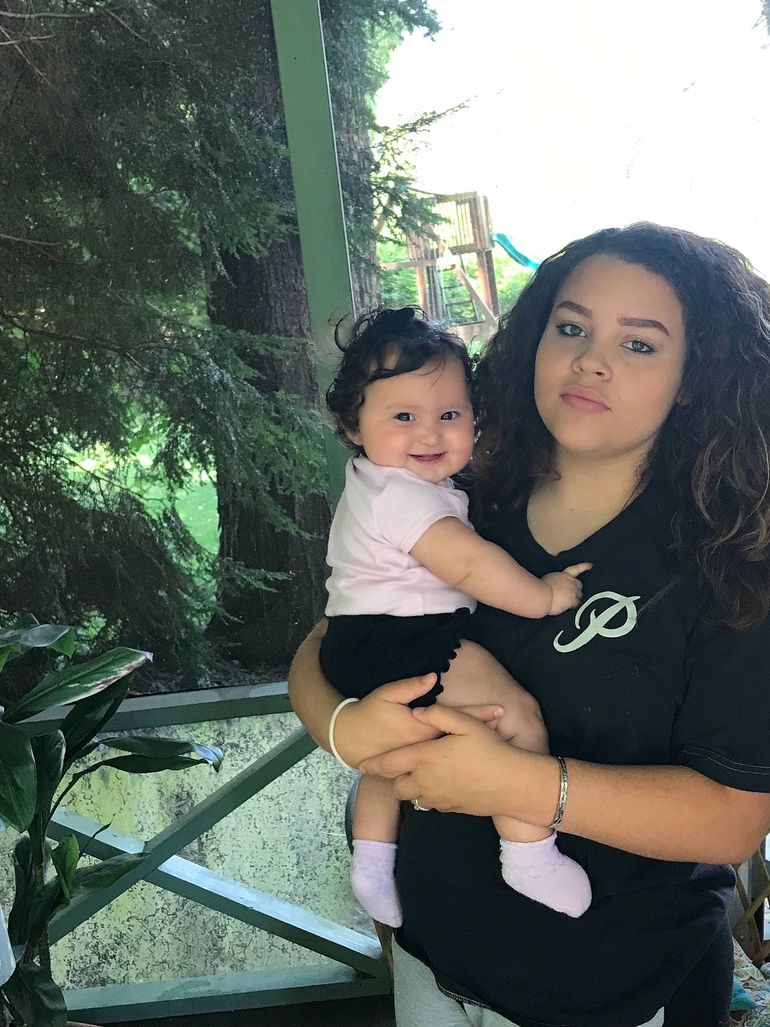 Alaya joined the competition — help win amazing prizes! black_hair, child, daughter, joy, leg, mother, person, sitting, snapshot, thigh