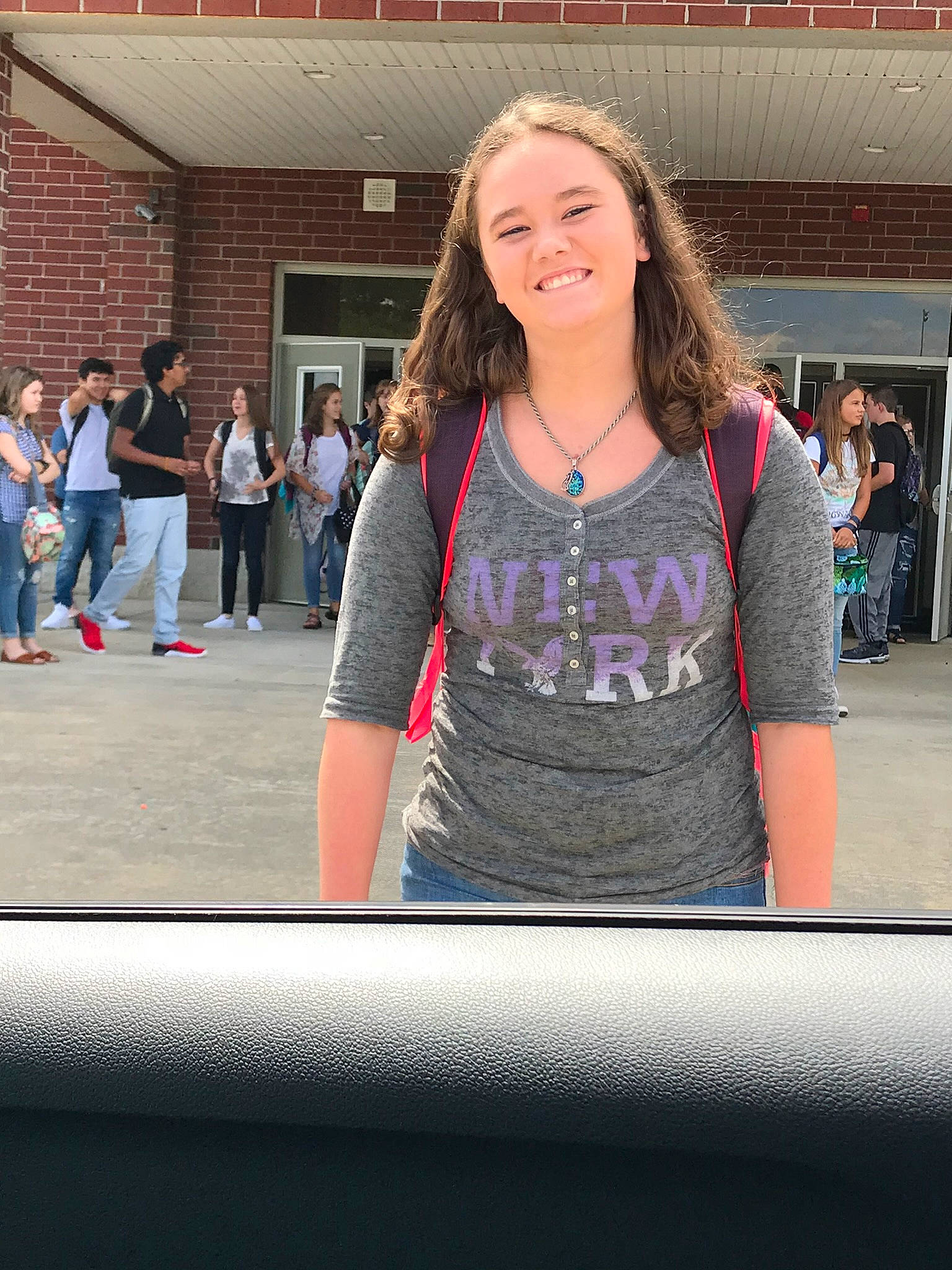 Kayleigh joined the competition — help win amazing prizes! automotive_design, blond, cool, electric_blue, event, eyewear, fun, hair, hairstyle, joint, joy, leisure, luxury_vehicle, magenta, motor_vehicle, person, recreation, shoulder, smile, standing