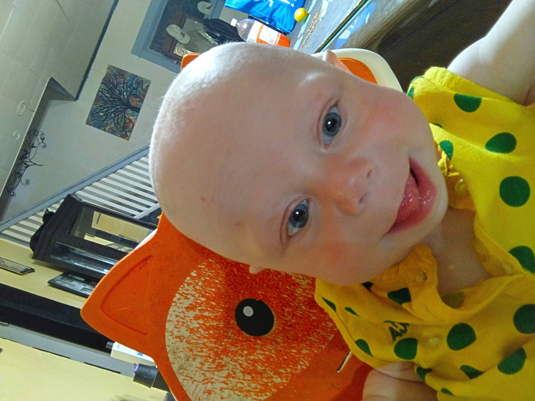 Elana is registered to the contest to win money with this photo: baby, baby_laughing, baby_products, baby_toddler_clothing, cheek, child, chin, eyebrow, eyelash, fun, happy, iris, leisure, mouth, nose, person, recreation, skin, smile, throat