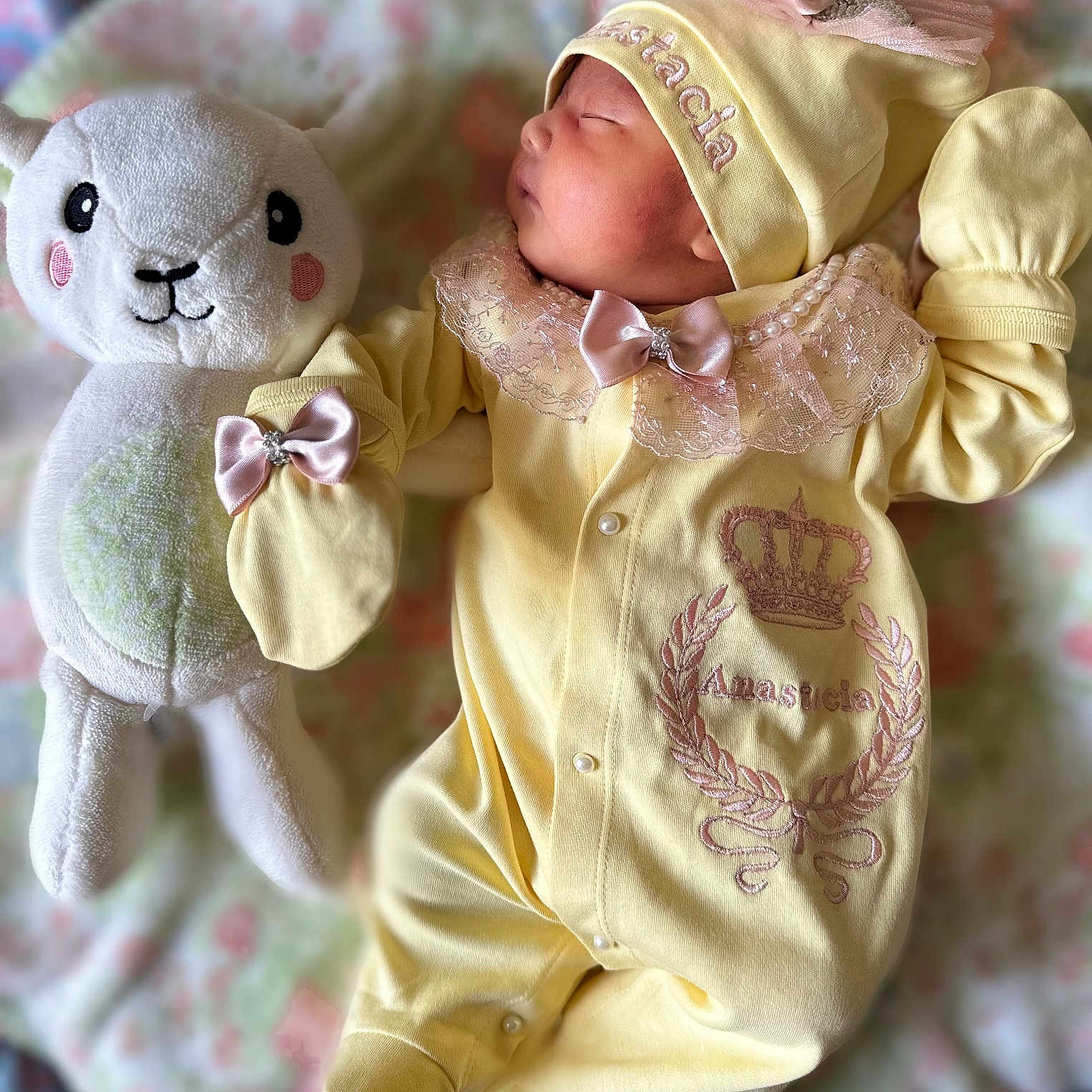 Anastacia joined the competition — help win amazing prizes! baby, blanket, bonnet, cap, clothing, coat, doll, face, glove, hat, head, hood, jacket, newborn, person, photography, portrait, teddybear, toy, yawning