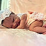 Aurora joined the competition — help win amazing prizes! newborn, baby, infant, pink, blanket, lace, headband, clothing, cute, sleeping, face, skin, foot, hand, portrait, soft, closeup, indoors, resting, babywear