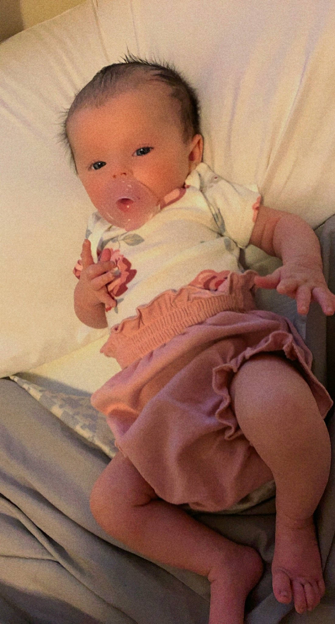 Macy joined the competition — help win amazing prizes! arm, baby_toddler_clothing, cheek, comfort, eyebrow, face, gesture, hand, head, human_body, iris, joint, leg, lip, mouth, neck, nose, person, skin, sleeve