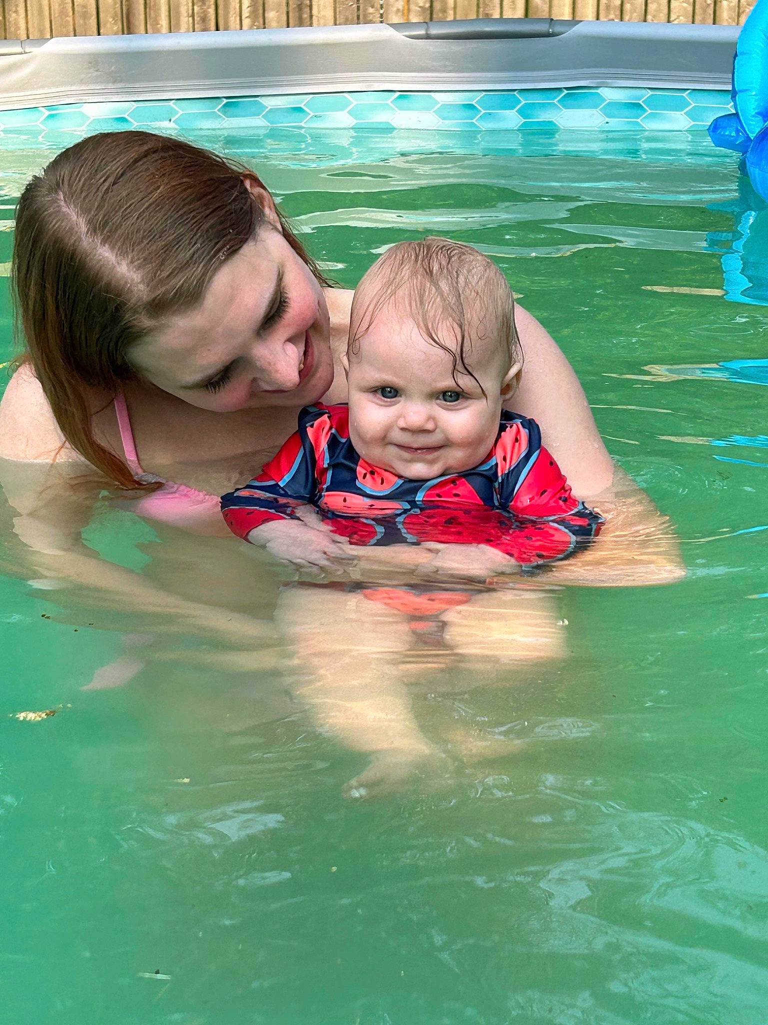 Everleigh is registered to the contest to win money with this photo: aqua, baby, beauty, blue, child, facial_expression, fun, happy, joy, leisure, leisure_centre, person, personal_protective_equipment, photograph, product, recreation, smile, summer, swimming_pool, toddler