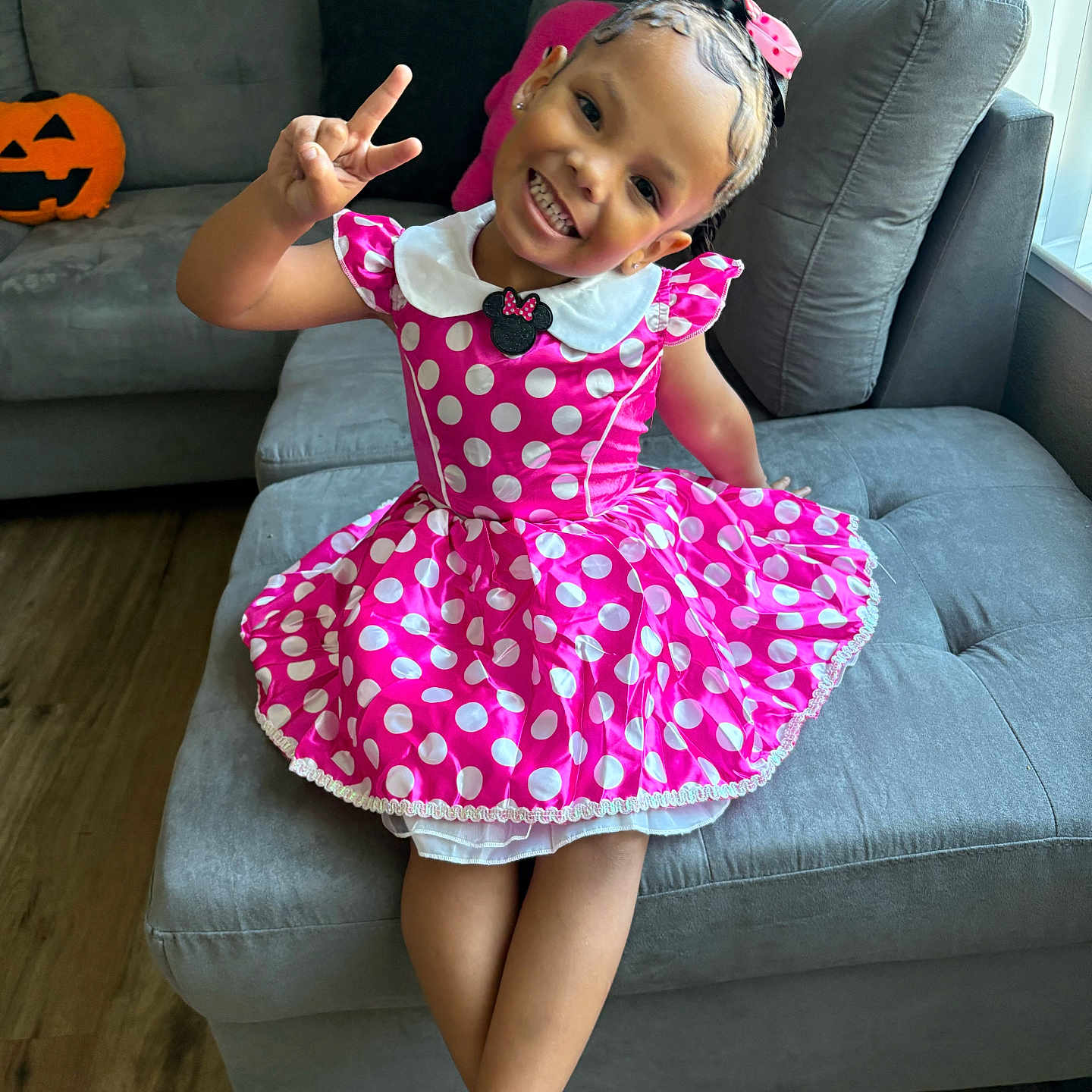 Yamani joined the competition — help win amazing prizes! architecture, building, child, clothing, costume, couch, cushion, dress, face, female, furniture, girl, head, homedecor, indoors, livingroom, person, photography, portrait, sitting