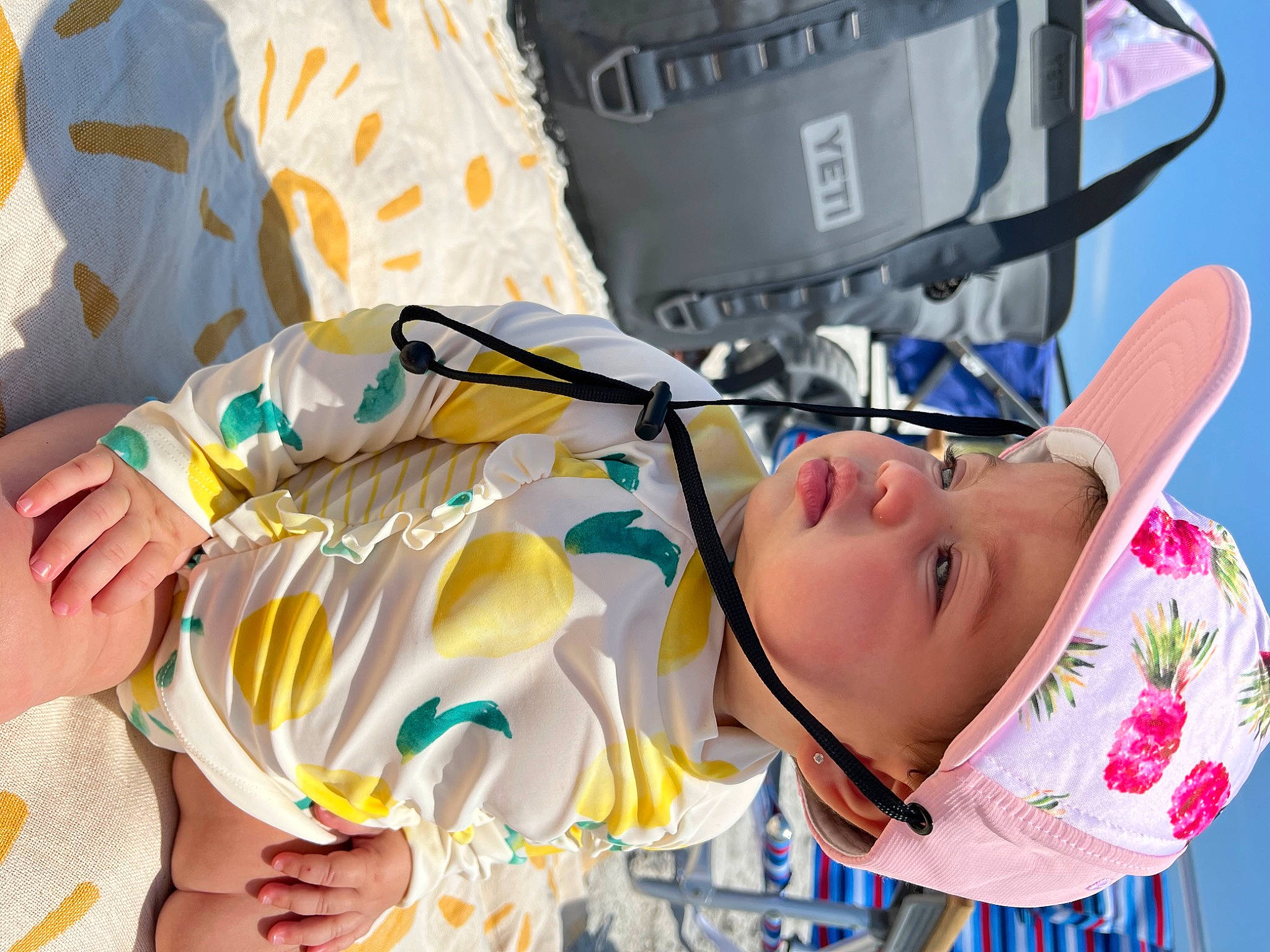 Julianna joined the competition — help win amazing prizes! child, event, eyelash, eyewear, finger, food, fun, hand, happy, headwear, leisure, nail, person, personal_protective_equipment, recreation, smile, sports_equipment, sports_gear, sunglasses, vacation