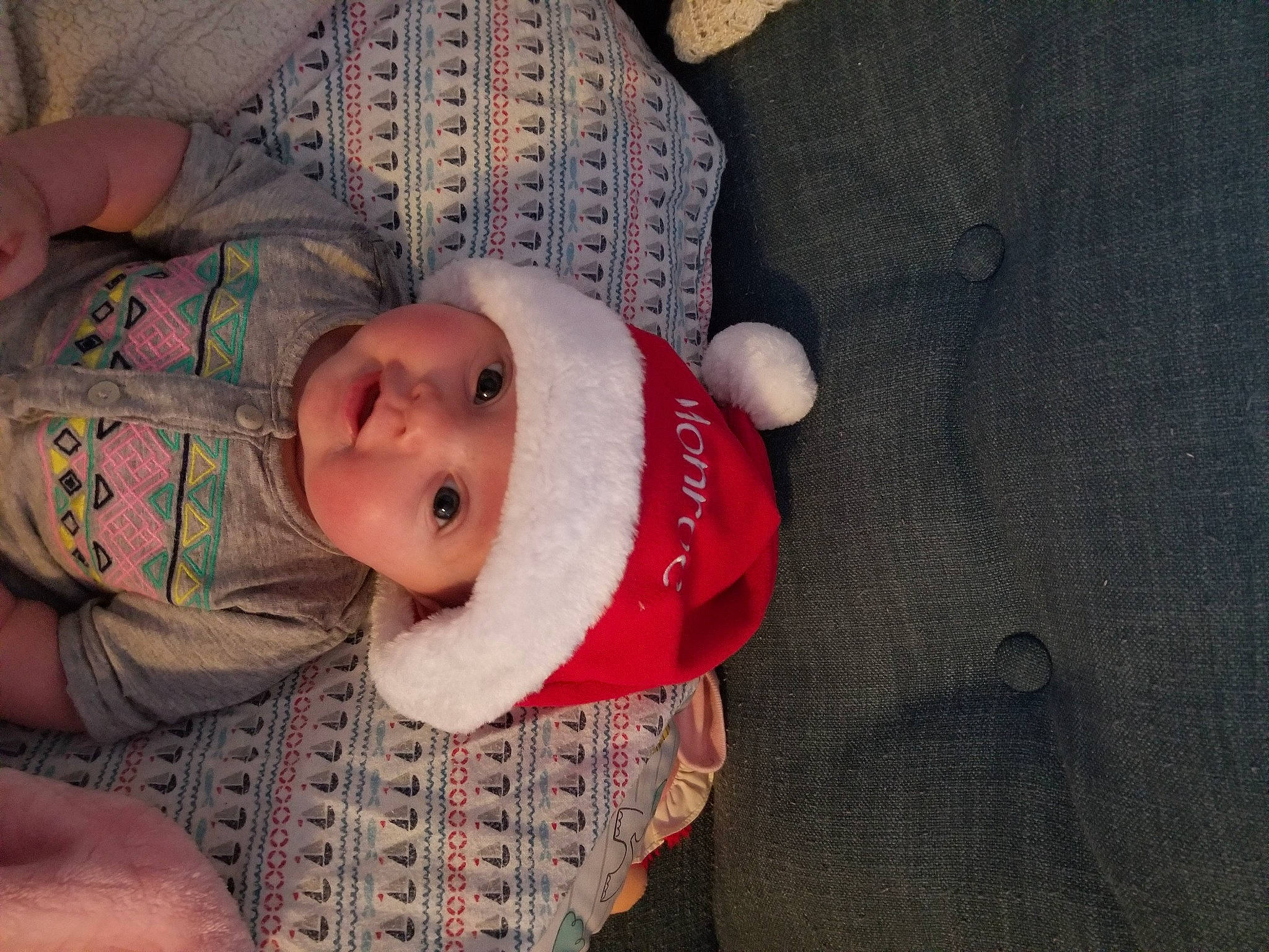 Monroe joined the competition — help win amazing prizes! baby, baby_products, baby_toddler_clothing, cheek, chin, comfort, eye, face, happy, head, headwear, human_body, iris, lip, mouth, nose, person, skin, sleeve, smile