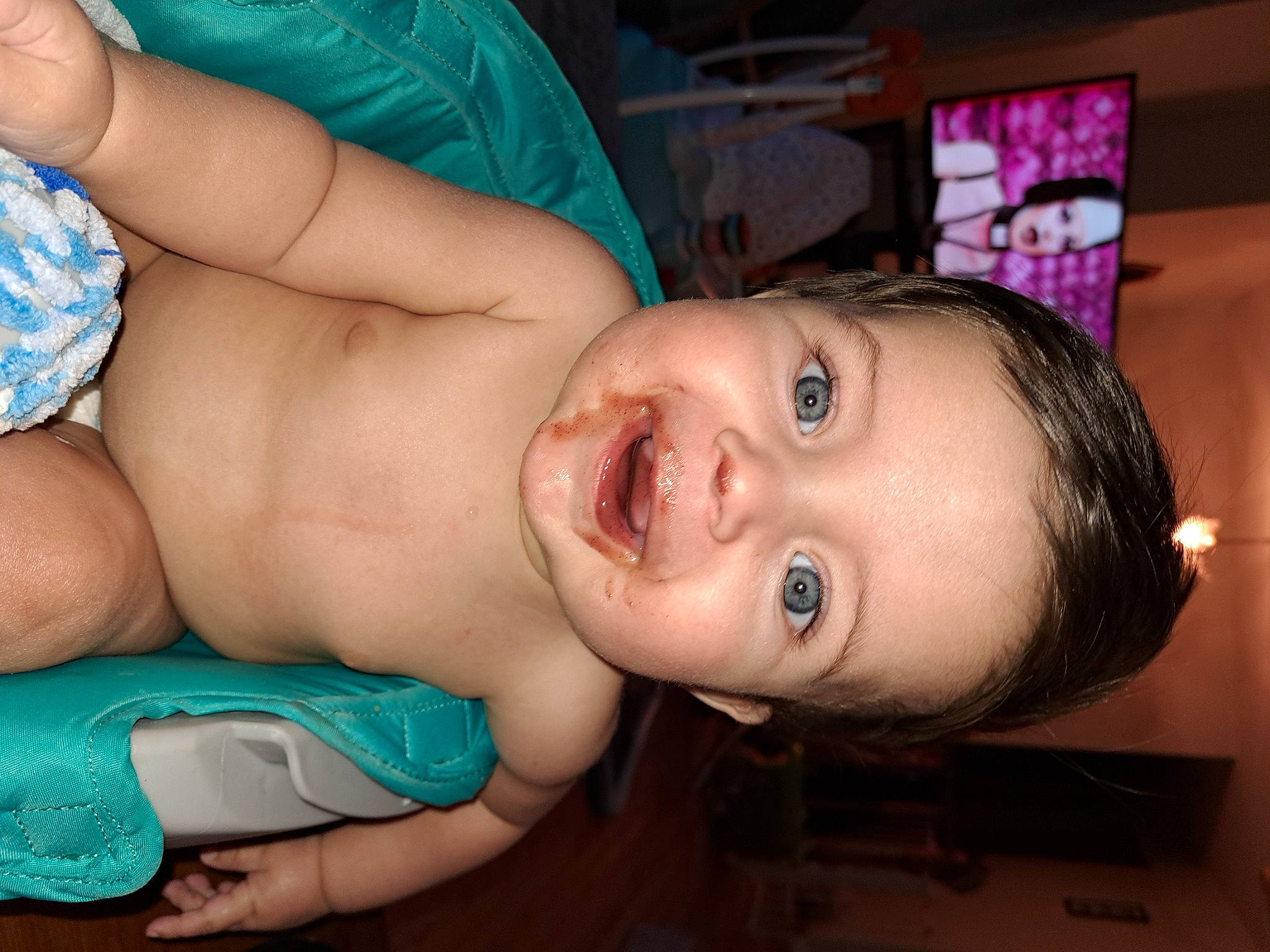 Cohen joined the competition — help win amazing prizes! abdomen, baby, bathing, blue, cheek, chest, child, eyelash, facial_expression, fun, happy, human, iris, mouth, muscle, nose, person, skin, smile, toddler