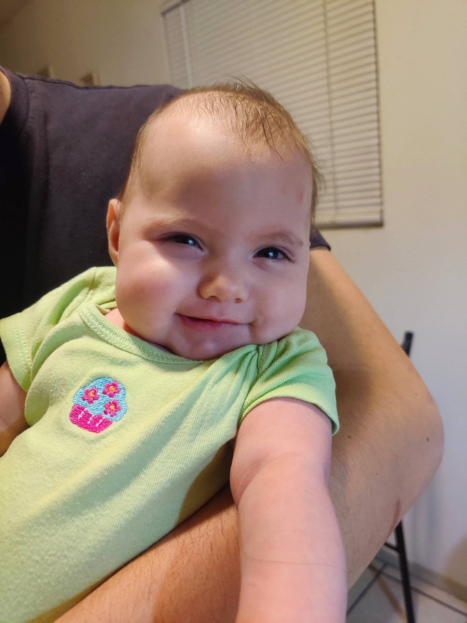 Isabella joined the competition — help win amazing prizes! arm, baby, baby_toddler_clothing, cheek, chest, eye, eyebrow, finger, hairstyle, happy, iris, joy, lip, mouth, neck, nose, person, skin, sleeve, smile