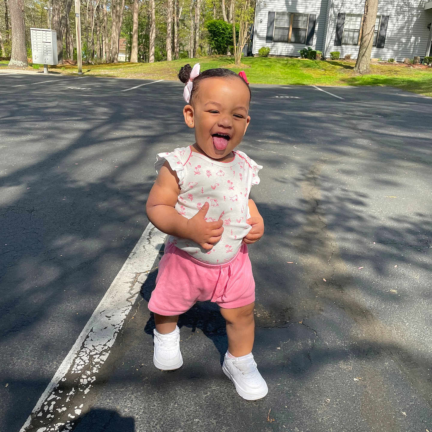 Haven joined the competition — help win amazing prizes! baby, city, clothing, face, happy, head, pants, person, photography, plant, portrait, road, shorts, street, summer, tarmac, tree, urban, vegetation, walking