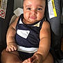 Yassiel Torres joined the competition — help win amazing prizes! baby, car_seat, child, chubby, closeup, cute, expression, face, foot, hand, indoors, infant, person, portrait, sitting, skin, smile, striped_clothing, toes, young