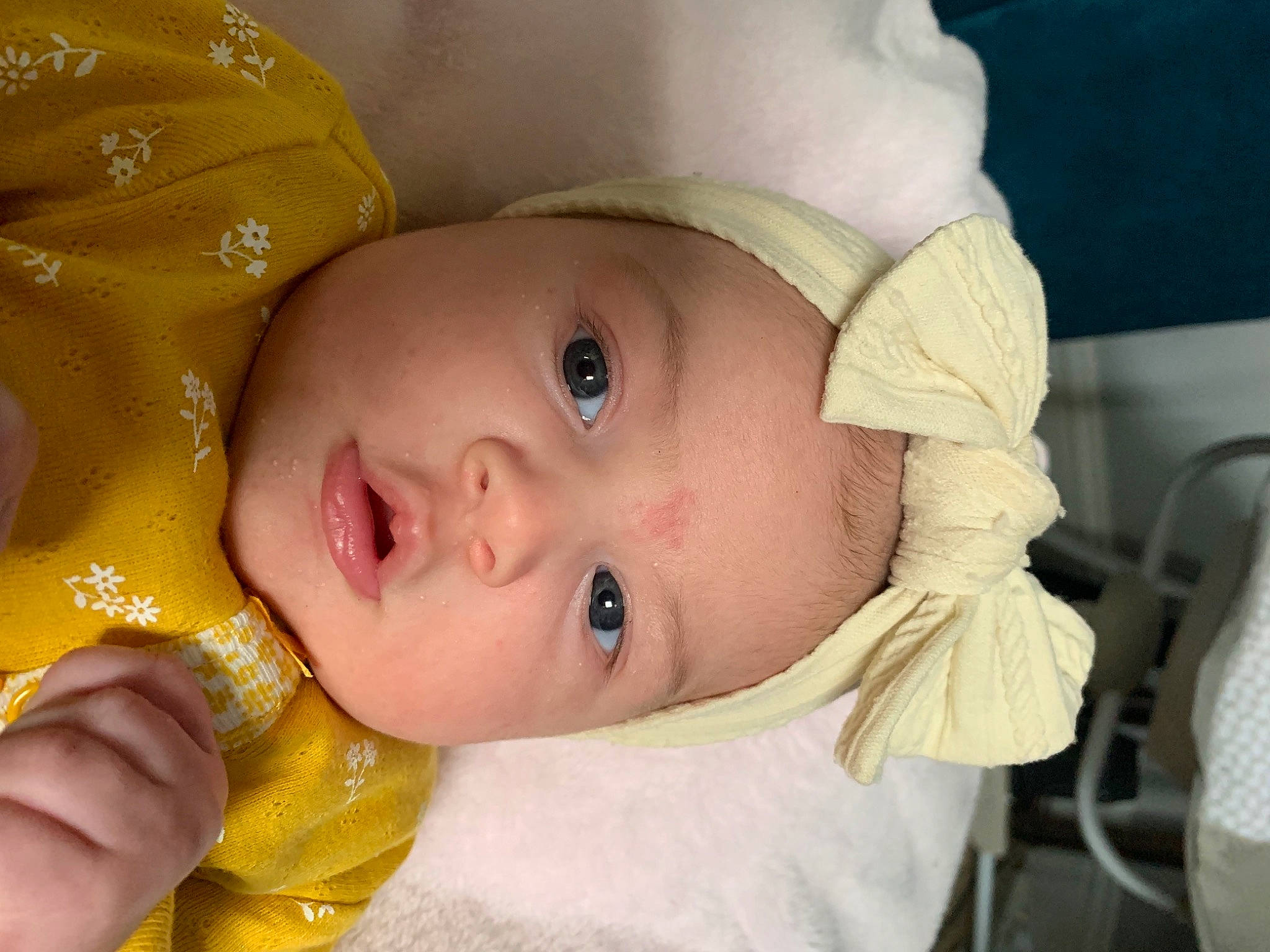 Saylor joined the competition — help win amazing prizes! baby, baby_toddler_clothing, cheek, chin, dress, drinkware, eye, eyebrow, eyelash, hand, happy, hat, head, headwear, iris, lip, mouth, nose, person, skin