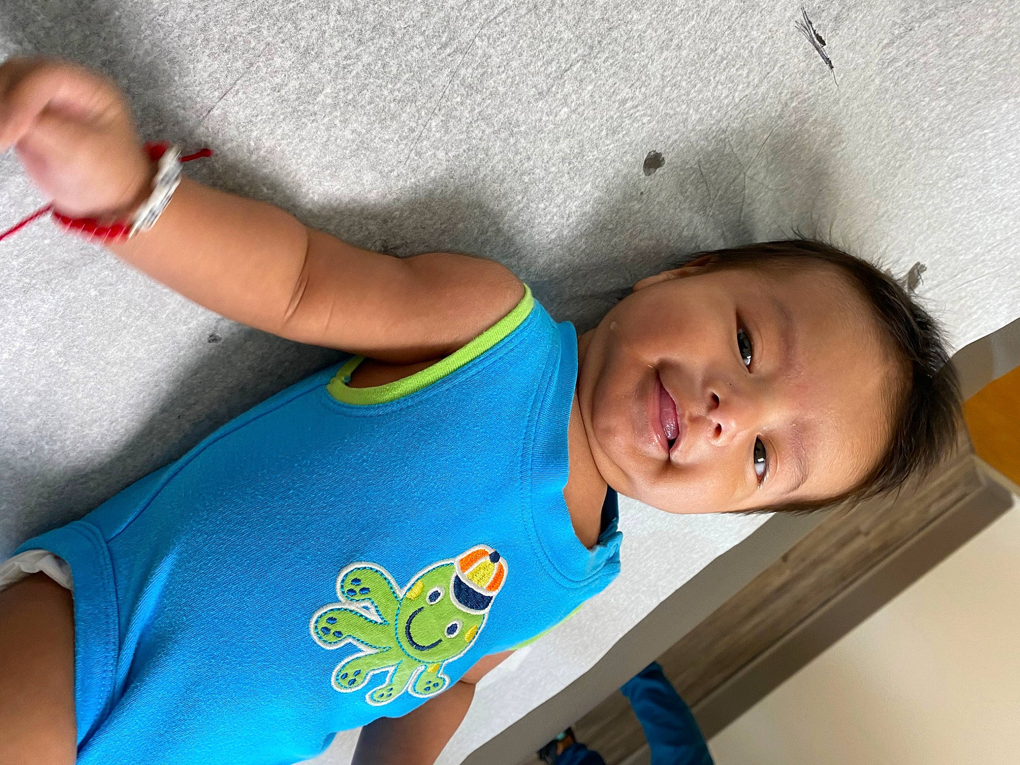 Iván joined the competition — help win amazing prizes! arm, baby, baby_products, baby_toddler_clothing, blue, chest, child, elbow, electric_blue, fashion_accessory, finger, gesture, happy, jewellery, joint, neck, nose, person, sleeve, t_shirt