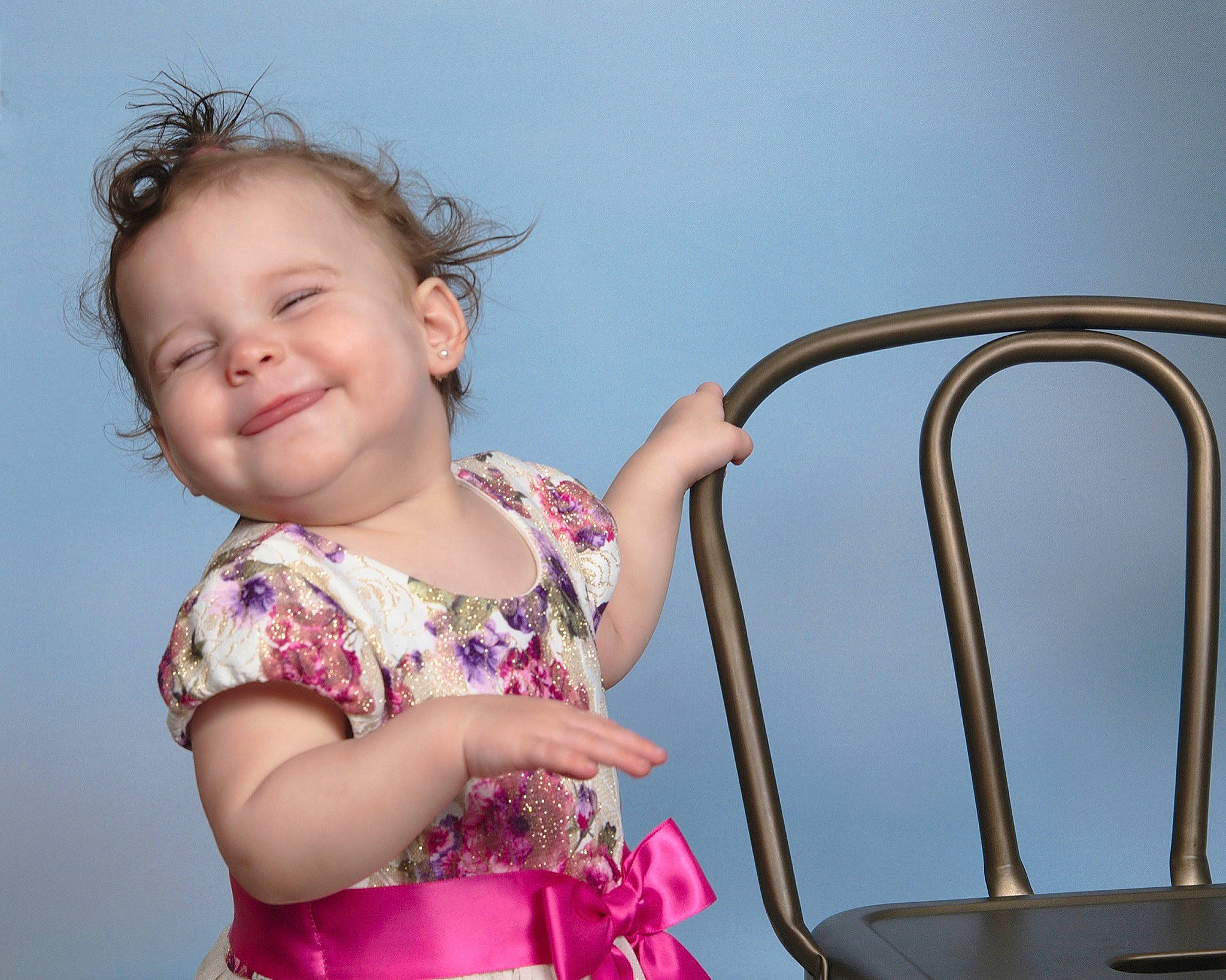 Miya joined the competition — help win amazing prizes! chair, child, child_model, dress, happy, joy, person, play, shoulder, sitting, smile, toddler, vacation