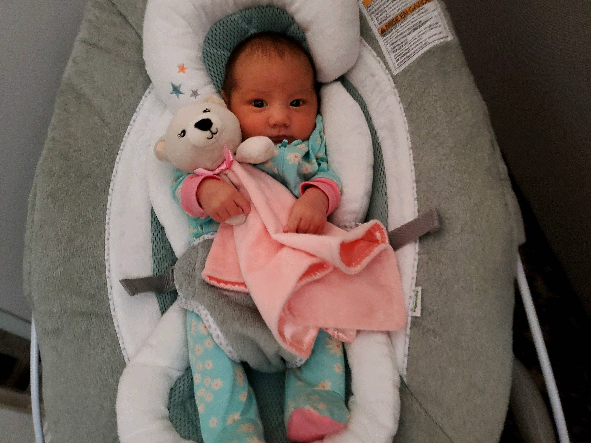 Abigail joined the competition — help win amazing prizes! arm, baby, baby_products, baby_safety, baby_sleeping, baby_toddler_clothing, cheek, child, comfort, finger, hand, health_care, infant_bed, linens, medical_equipment, mouth, person, pink, skin, textile