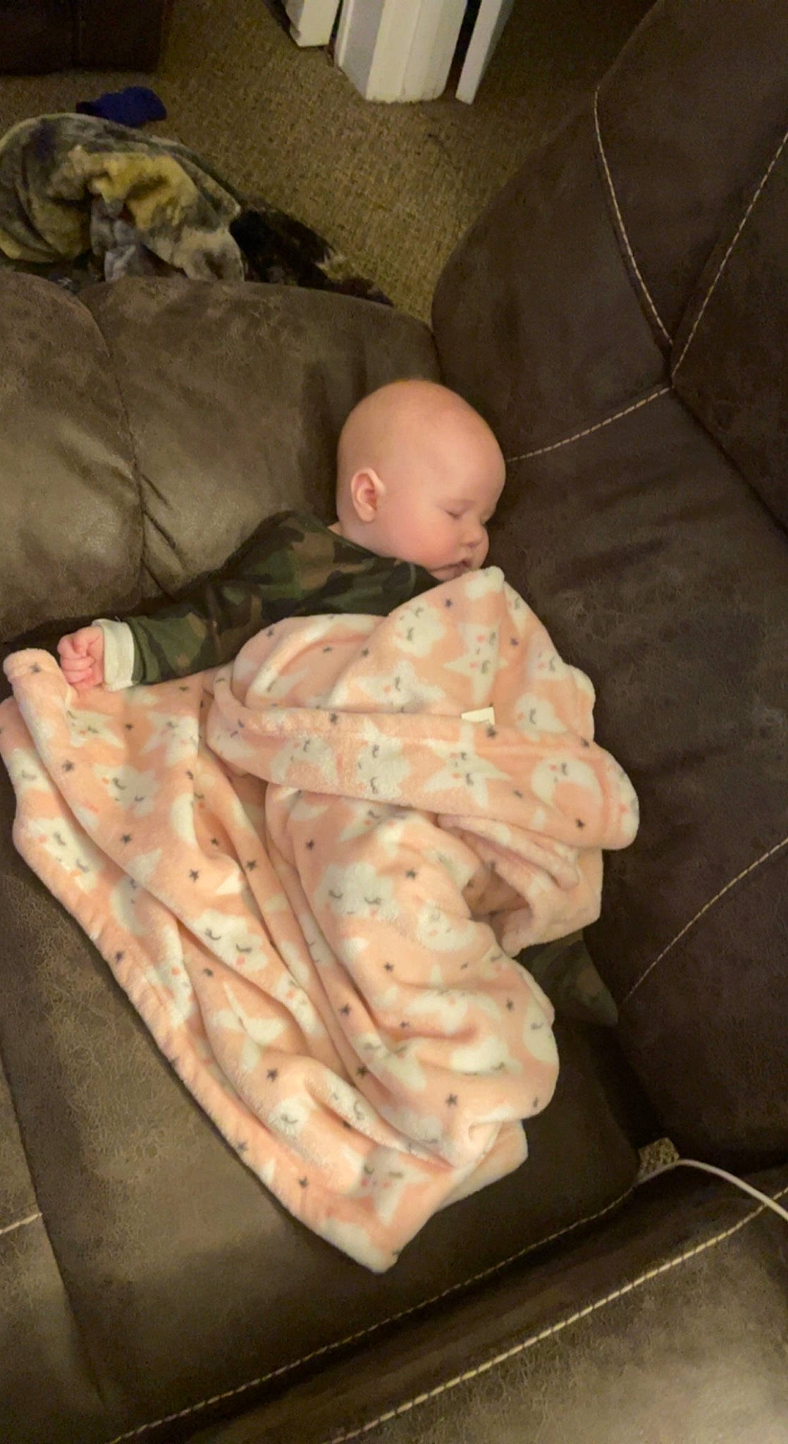 Haisley is registered to the contest to win money with this photo: abdomen, baby, baby_products, baby_sleeping, baby_toddler_clothing, bed, bed_sheet, bedding, bedtime, cheek, child, comfort, infant_bed, linens, nap, person, room, sitting, sleep, toddler