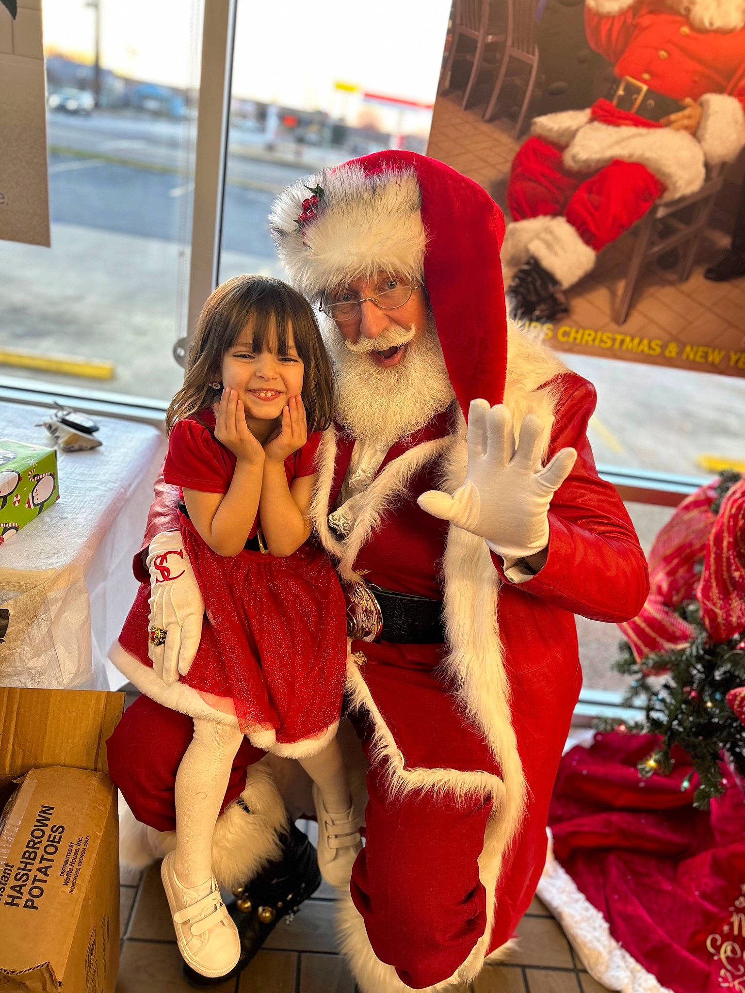 Winry joined the competition — help win amazing prizes! beard, blond, carmine, christmas, christmas_eve, event, eyewear, fictional_character, fun, fur, happy, hat, head, holiday, human_leg, joy, lap, person, santa_claus, textile