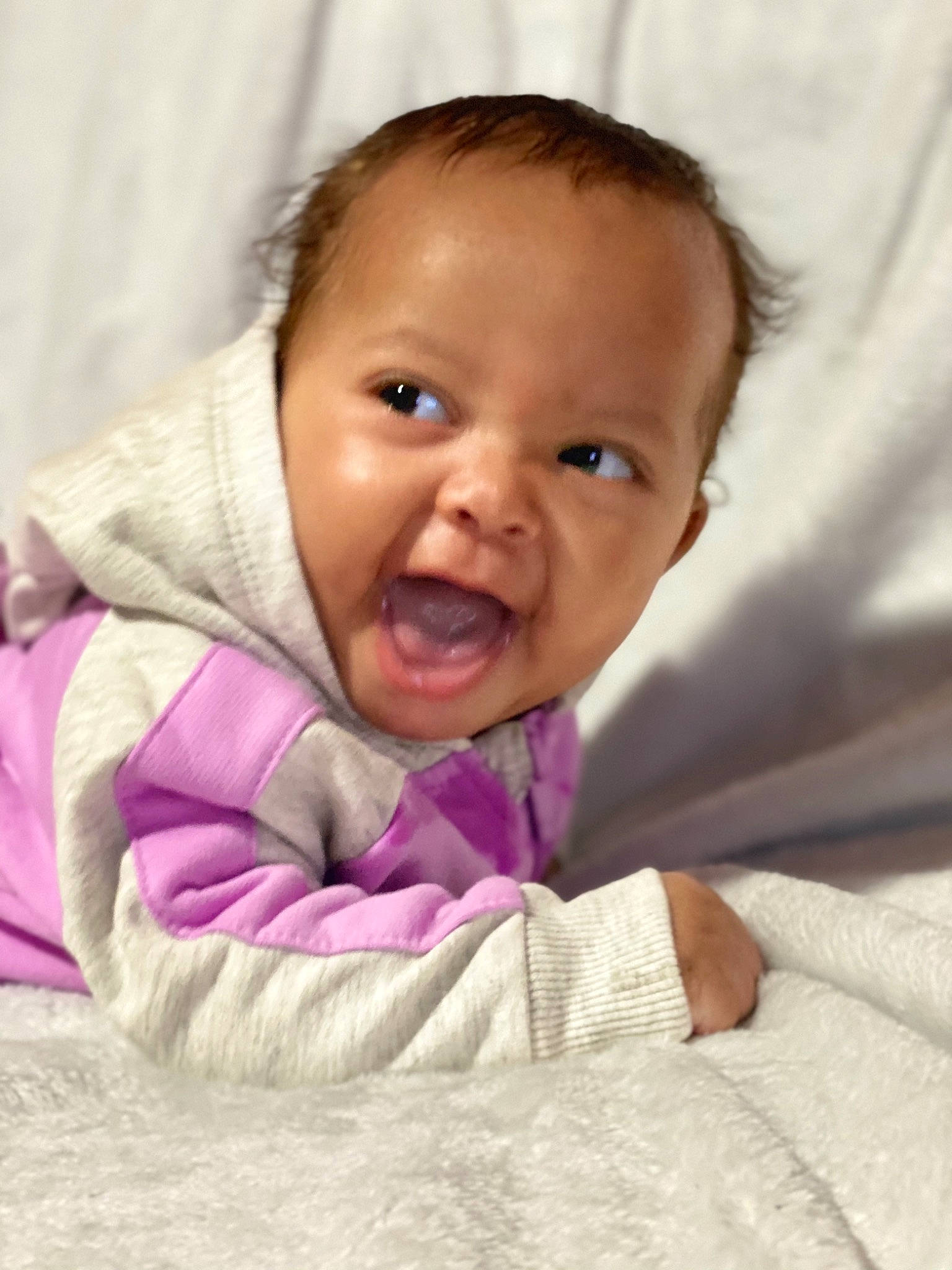 Alauni joined the competition — help win amazing prizes! baby, cheek, child, chin, close_up, eye, eyebrow, face, facial_expression, forehead, head, lip, mouth, nose, person, pink, portrait_photography, skin, smile, toddler