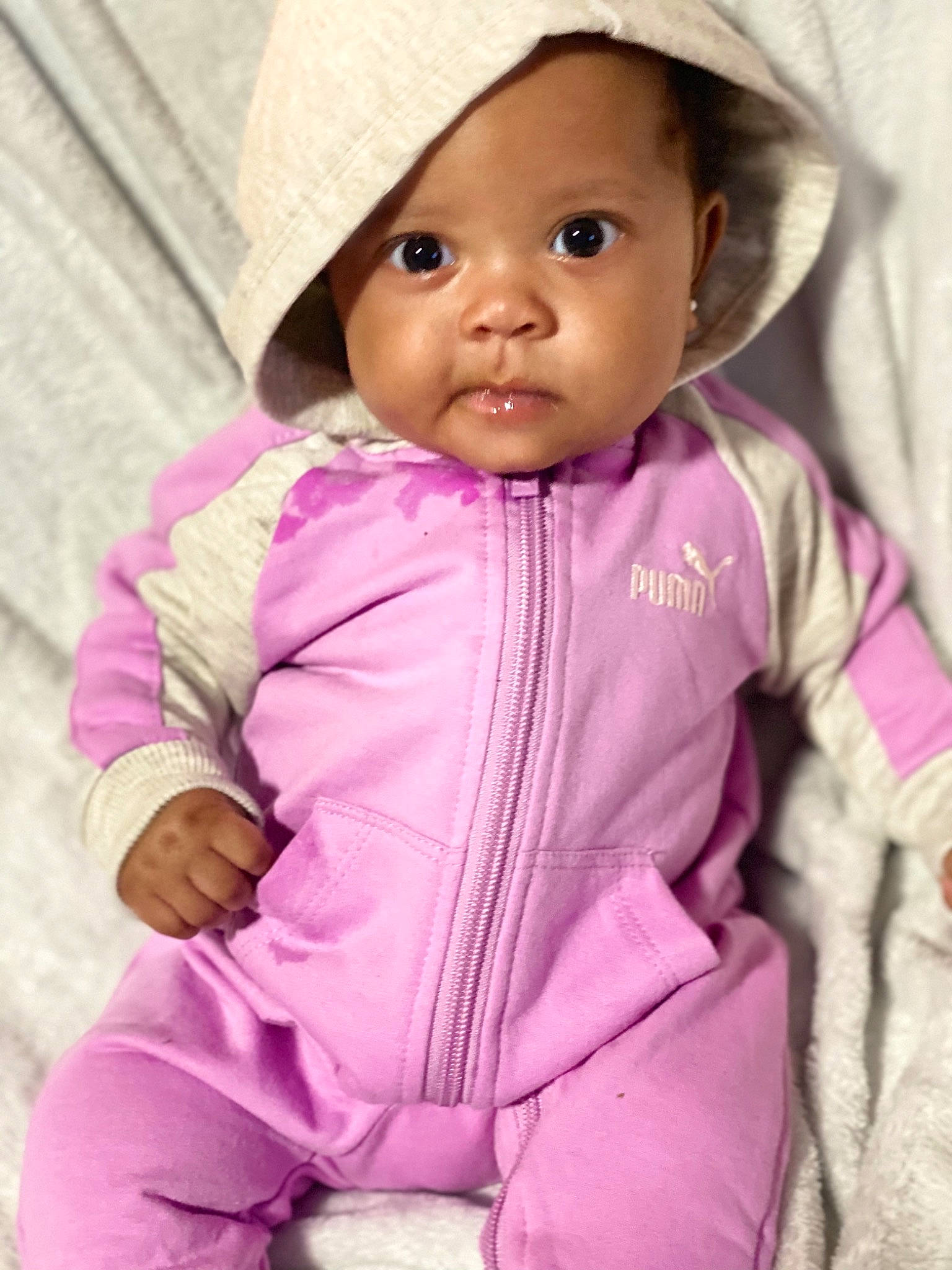 Alauni joined the competition — help win amazing prizes! baby, baby_products, baby_toddler_clothing, cheek, child, face, headgear, lip, outerwear, person, pink, product, skin, sleeve, smile, toddler