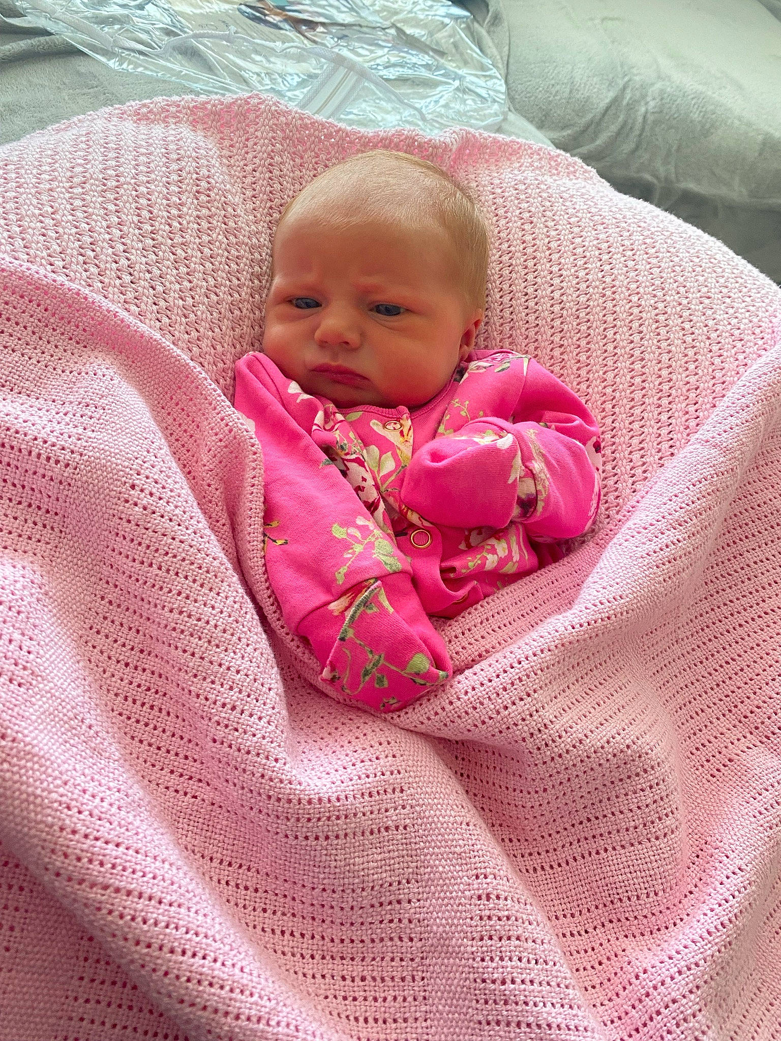 Isla-mae is registered to the contest to win money with this photo: baby, baby_sleeping, baby_toddler_clothing, bedding, bedtime, blanket, carmine, cheek, child, comfort, linens, magenta, nap, pattern, person, pink, polar_fleece, sleep, sleeve, textile