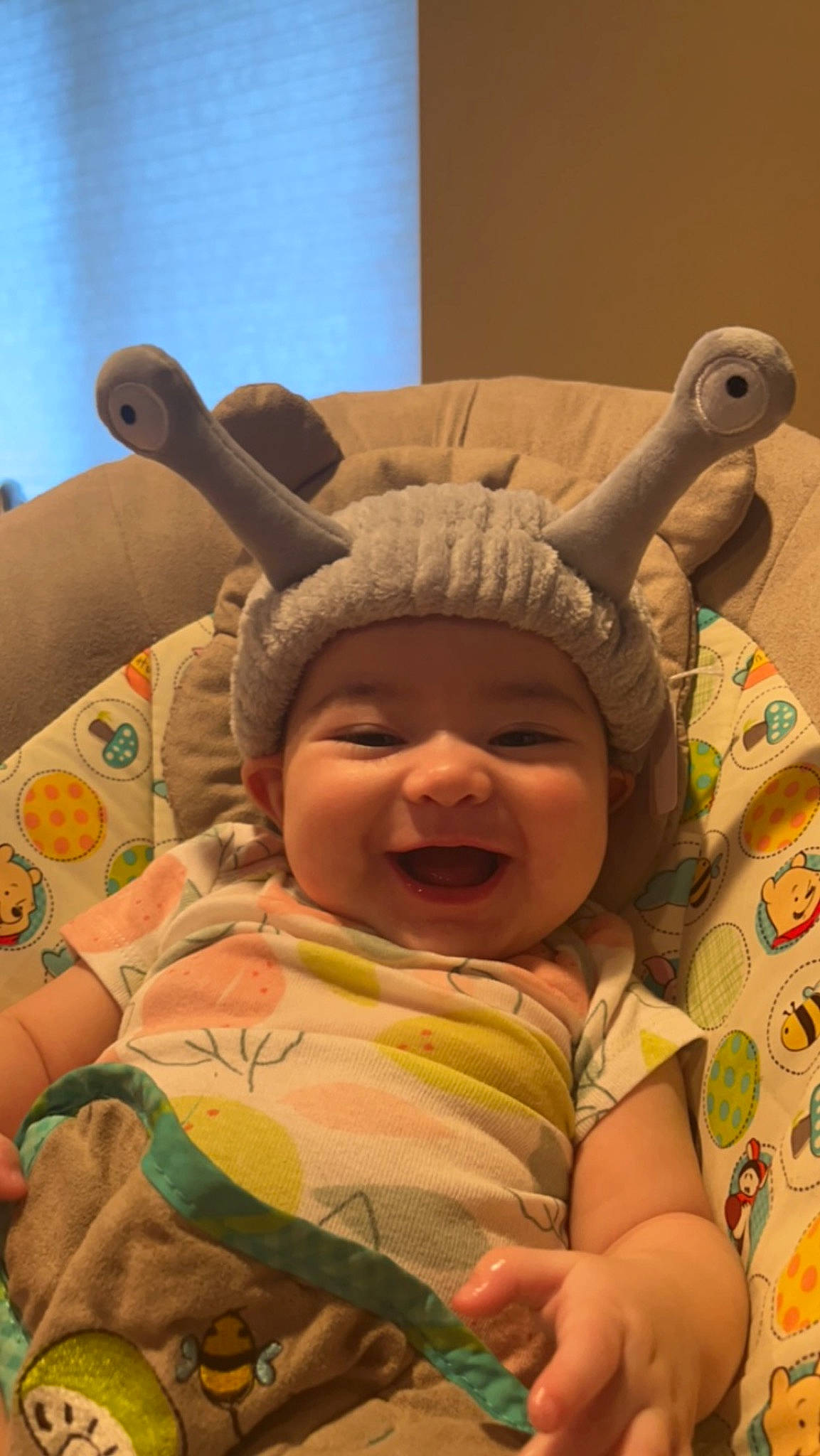 Sapphire joined the competition — help win amazing prizes! baby, baby_toddler_clothing, bedtime, cheek, child, comfort, eye, fun, gesture, happy, headwear, leisure, linens, mouth, nose, person, room, skin, smile, thumb