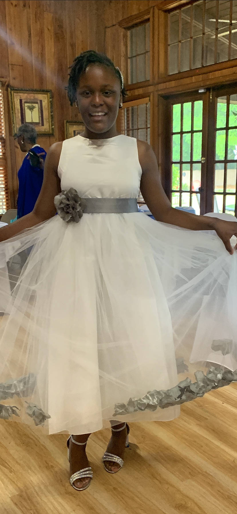 Kennidee is registered to the contest to win money with this photo: blue, bridal_accessory, bridal_clothing, bridal_party_dress, bridal_veil, bride, dress, fashion_design, flooring, formal_wear, gown, happy, hoopskirt, joy, person, picture_frame, shoulder, temple, waist, wedding_ceremony_supply