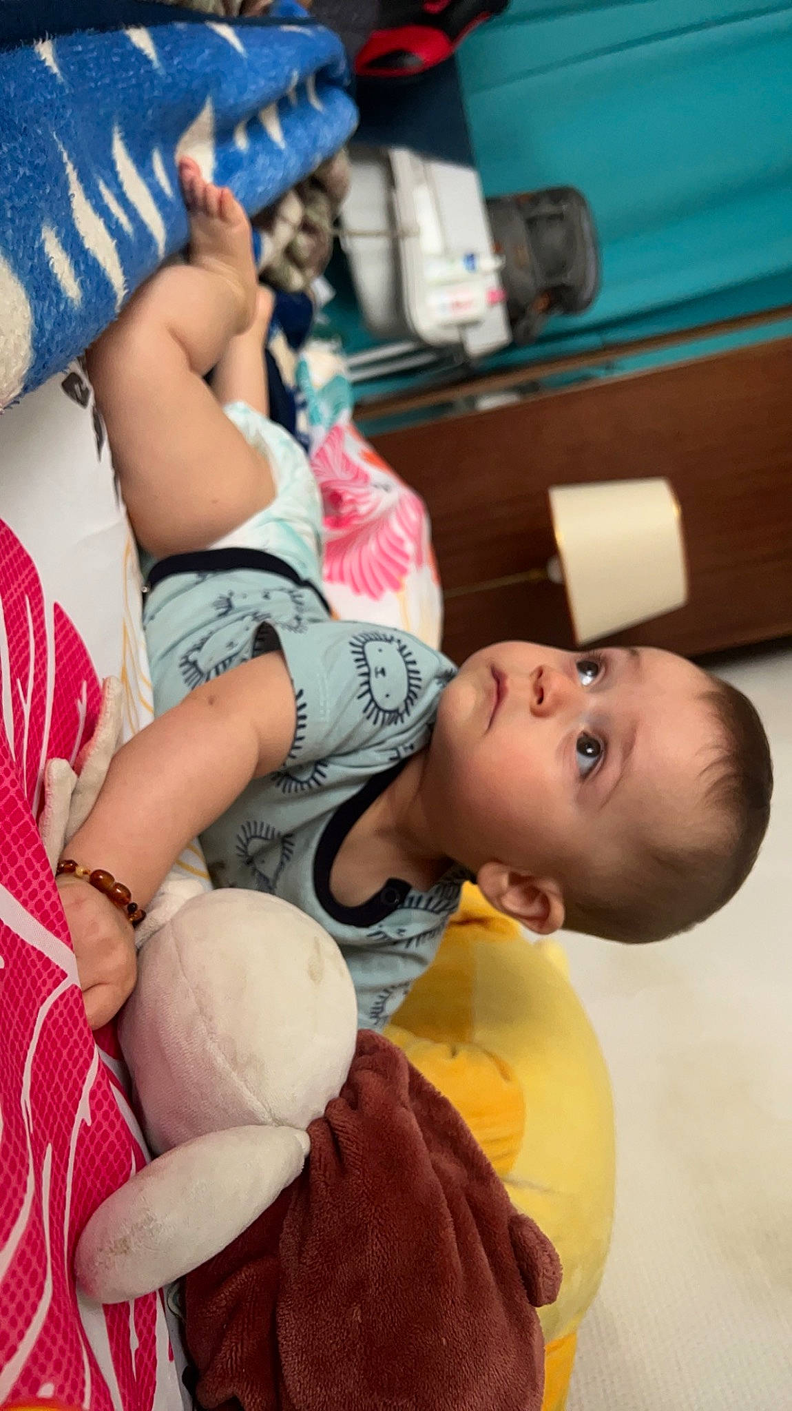 Helio a rejoint le concours — aidez-le/la à gagner de superbes lots ! abdomen, baby, blue, cheek, comfort, elbow, event, flooring, fun, happy, human_leg, joint, leisure, person, product, shorts, sitting, skin, thigh, toddler