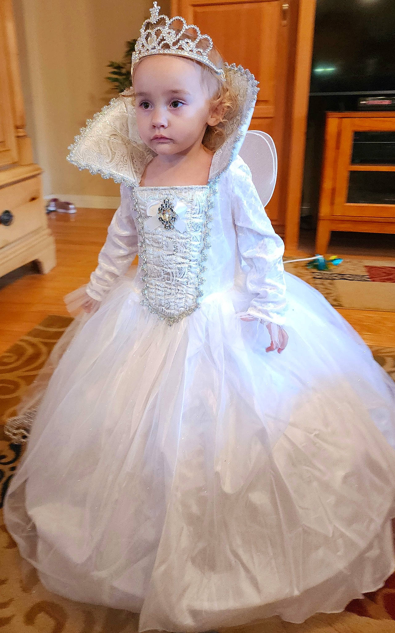Vivi joined the competition — help win amazing prizes! baby_toddler_clothing, bridal_clothing, bridal_party_dress, cabinetry, dress, embellishment, flash_photography, gown, hairstyle, happy, iris, one_piece_garment, person, pink, shoulder, skin, sleeve, standing, toddler, wedding_ceremony_supply