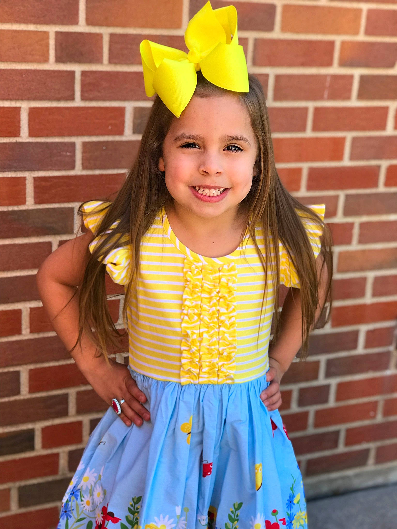 Temperance is registered to the contest to win money with this photo: baby_toddler_clothing, day_dress, dress, eye, face, facial_expression, green, hair, hairstyle, happy, joy, neck, orange, organ, outerwear, person, photograph, pink, sleeve, smile