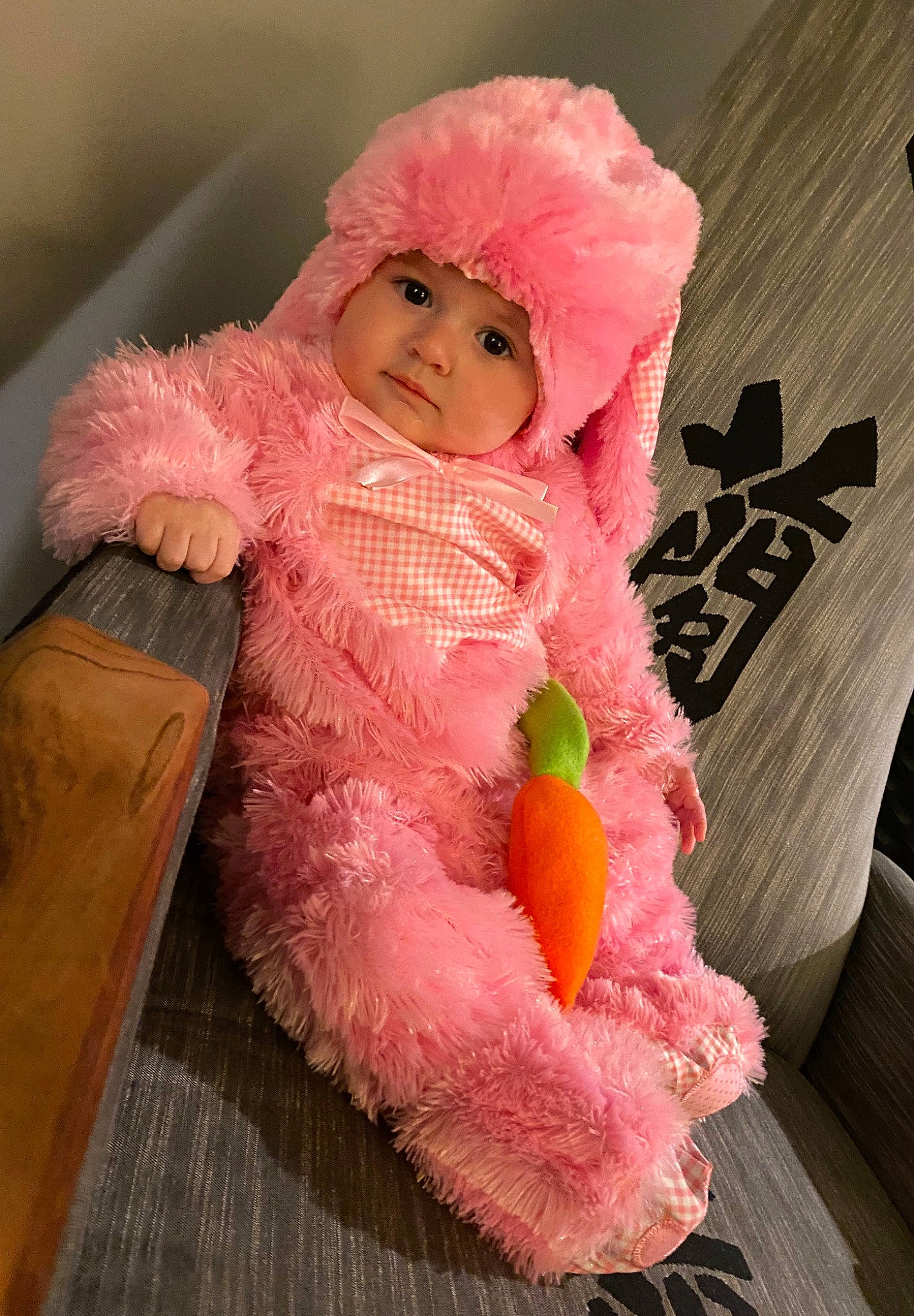 Ryan joined the competition — help win amazing prizes! baby, child, costume, fur, headgear, headwear, outerwear, peach, person, pink, toddler