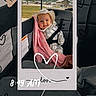 Skylynn joined the competition — help win amazing prizes! baby, child, car_seat, blanket, pink_blanket, sunhat, smiling, face, portrait, infant, vehicle, car, safety_harness, seated, outdoor, window, polaroid_frame, heart_doodles, photo_filter, text_overlay