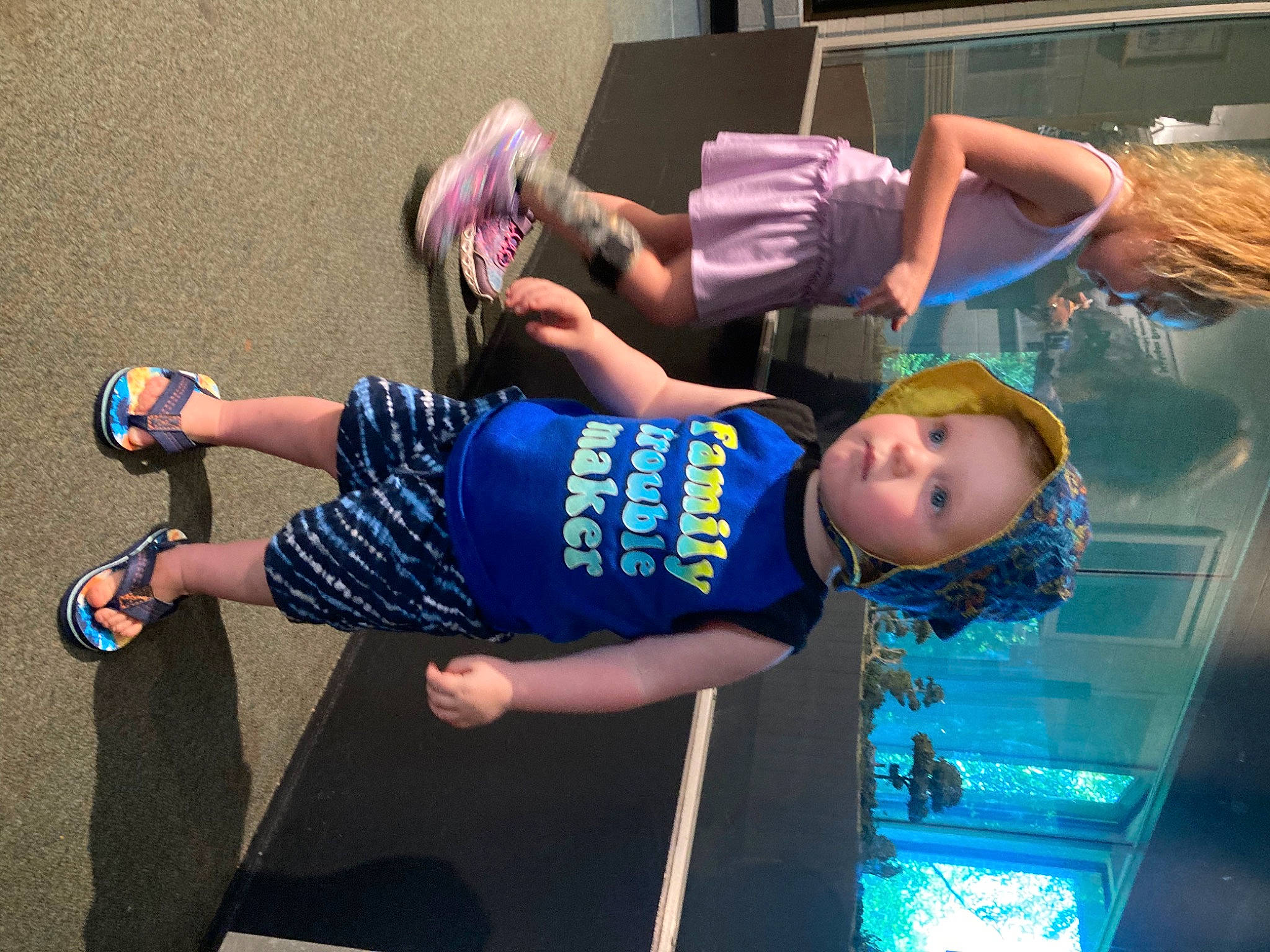 Archer joined the competition — help win amazing prizes! blue, child, elbow, electric_blue, fun, happy, hat, human_leg, leisure, person, play, recreation, shorts, t_shirt, thigh, toddler, vacation, walking_shoe, water