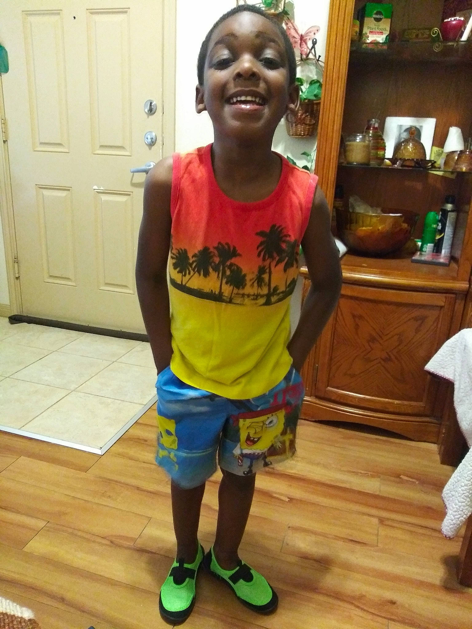 Kaiden joined the competition — help win amazing prizes! child, glasses, joy, person, standing, t_shirt, toddler