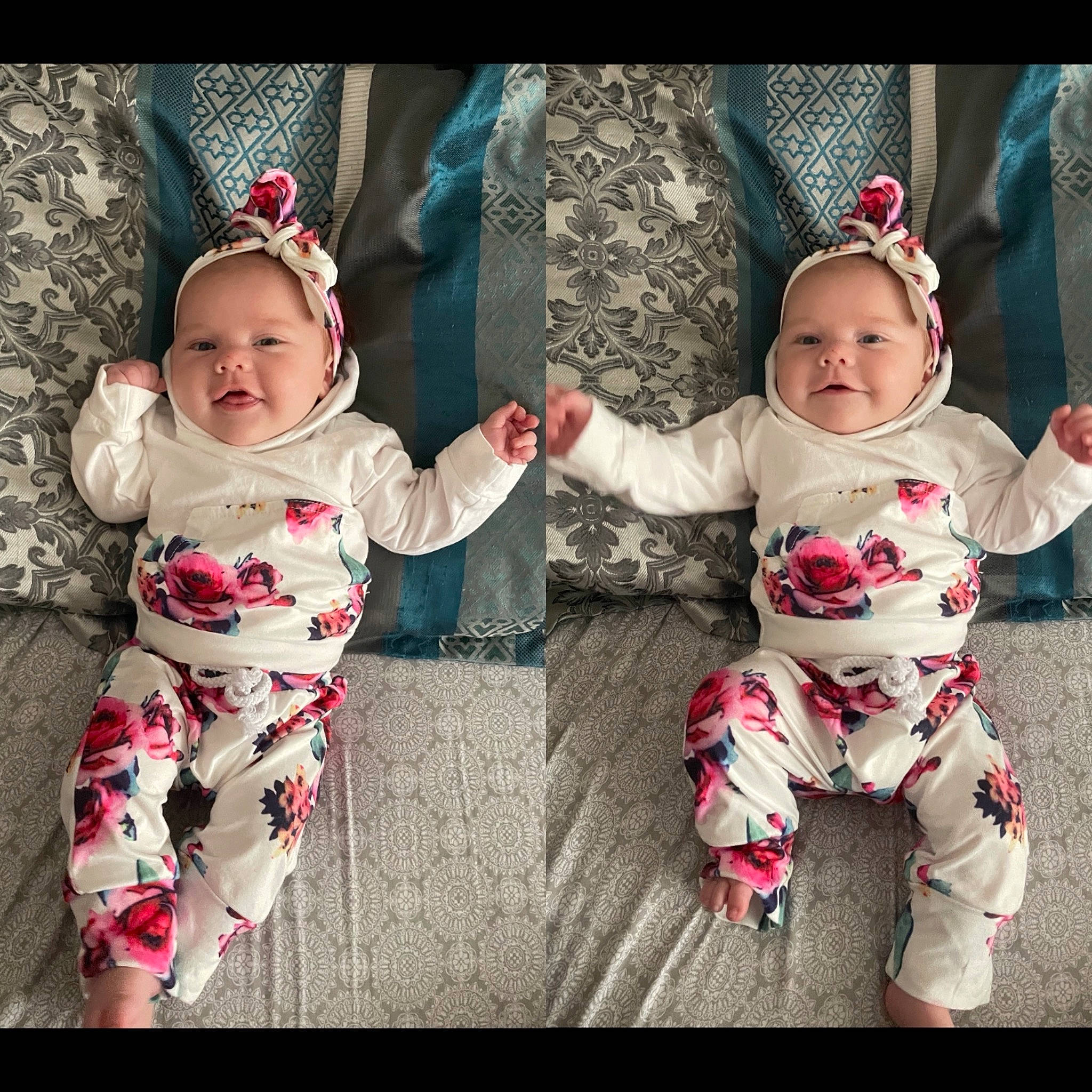 Adalena joined the competition — help win amazing prizes! baby, baby_toddler_clothing, beauty, cap, cool, facial_expression, happy, headwear, human, human_body, mammal, pattern, person, pink, plant, product, red, skin, sleeve, smile
