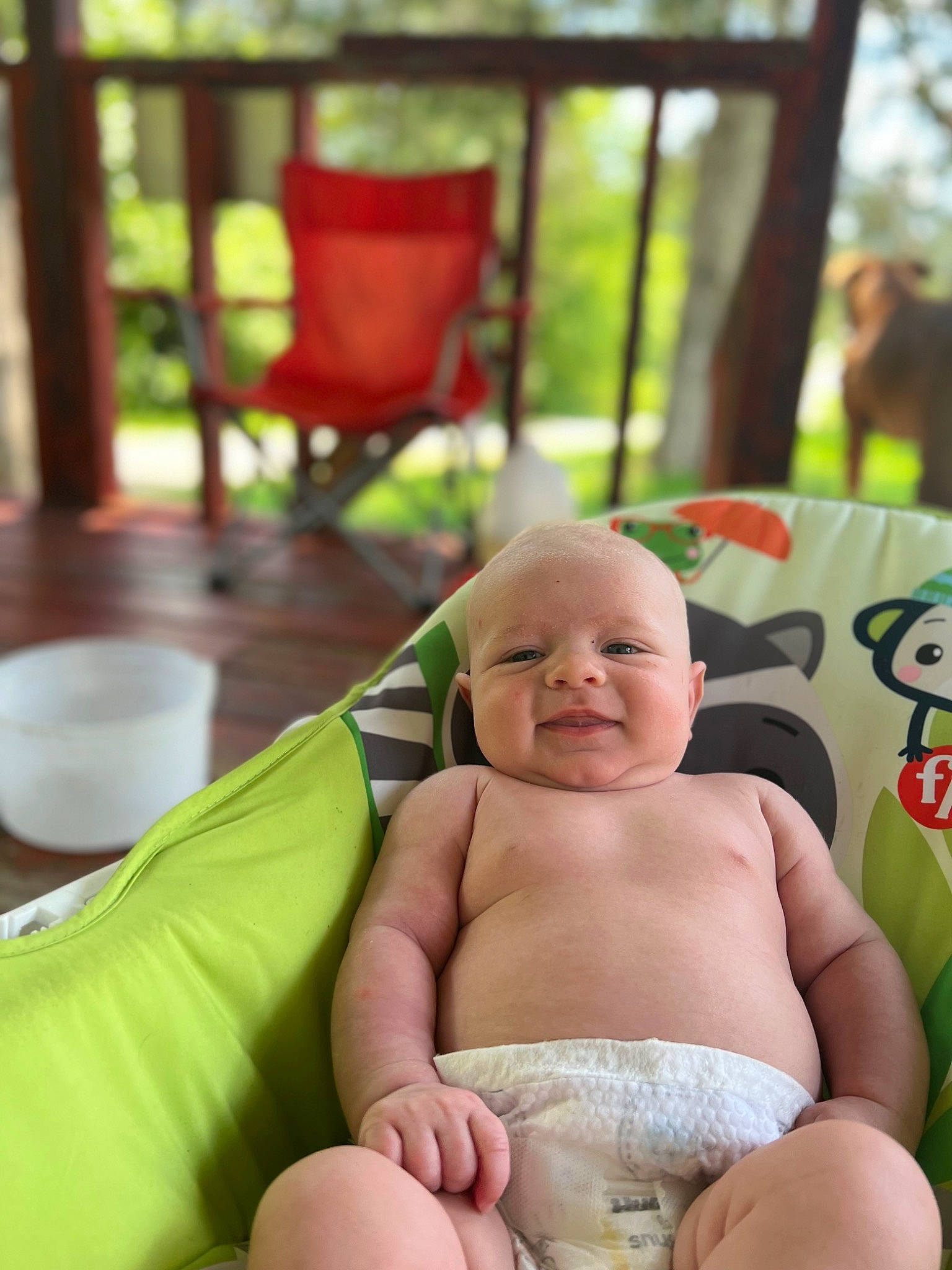 Eziah joined the competition — help win amazing prizes! abdomen, baby, baby_products, chair, cheek, child, comfort, event, fun, grass, happy, leisure, person, plate, sitting, skin, smile, tableware, thumb, toddler