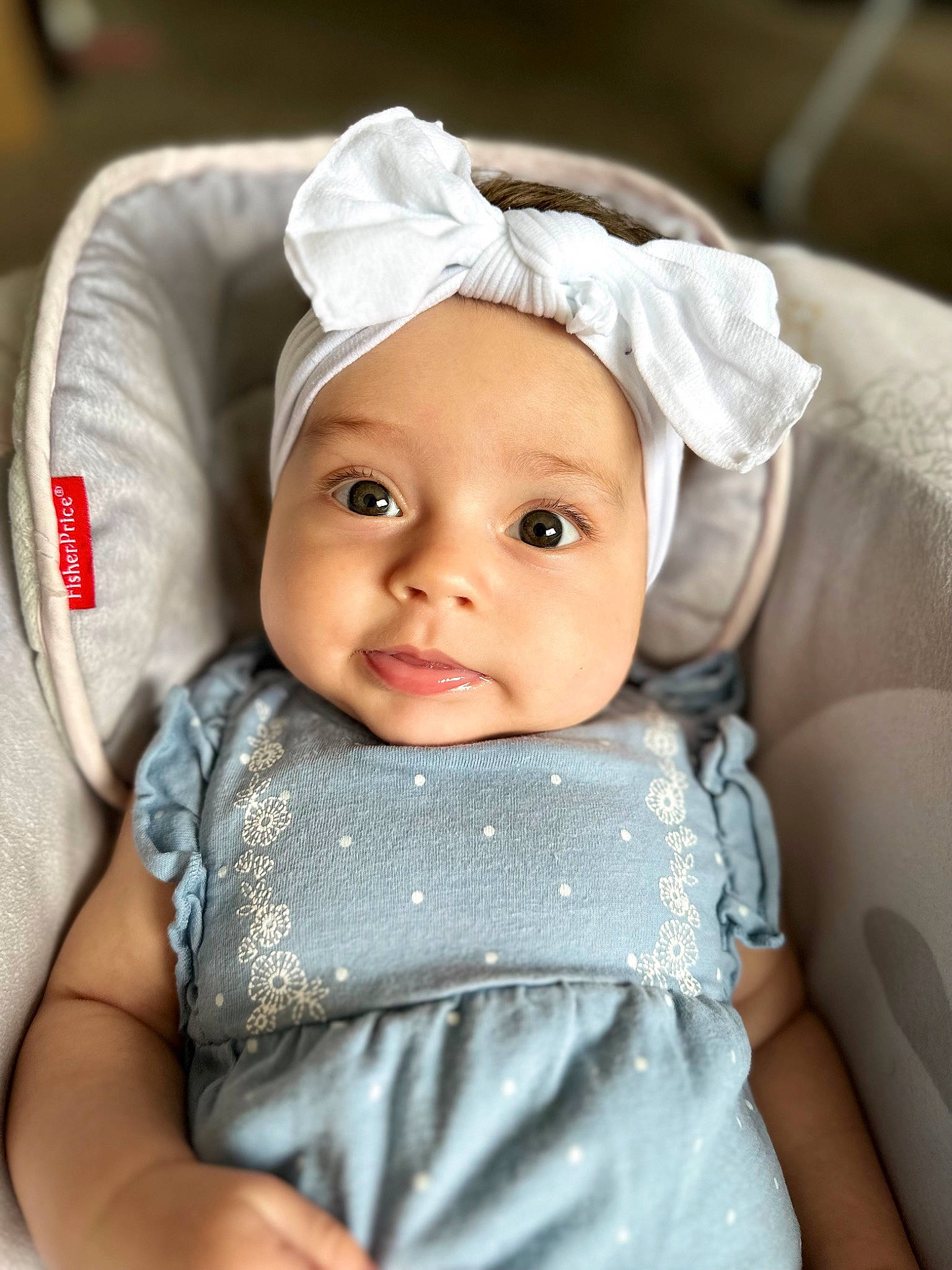 Emerson joined the competition — help win amazing prizes! baby, baby_products, baby_toddler_clothing, cap, cheek, child, chin, comfort, eye, eyebrow, eyelash, fashion_accessory, flash_photography, happy, headwear, iris, lip, nose, person, skin